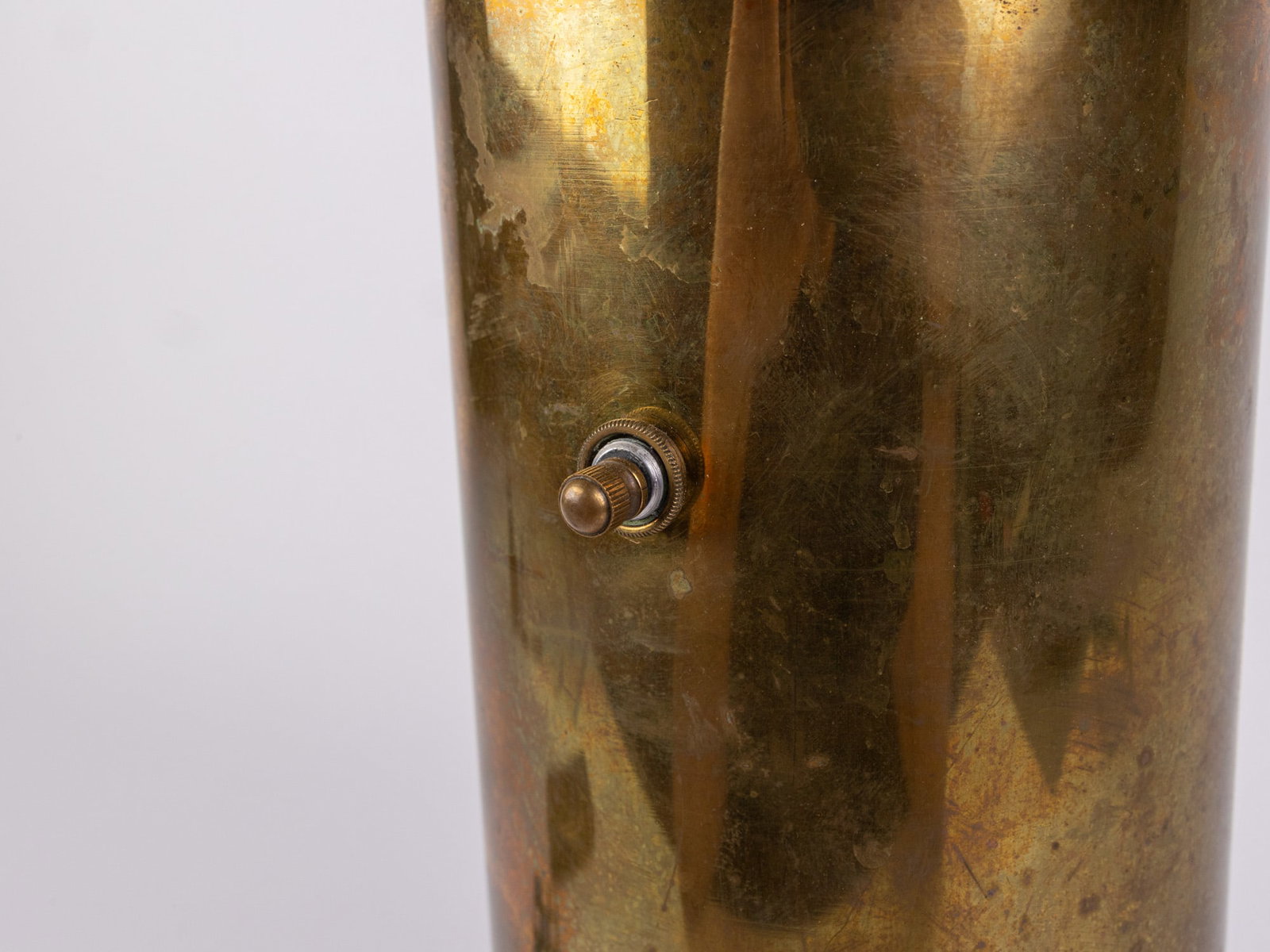 Trench Art Vintage Brass Table Lamp - 3