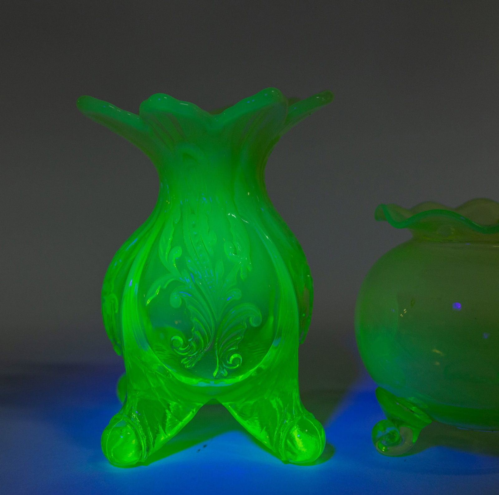 Assorted Vaseline Uranium Glass Articles - 6