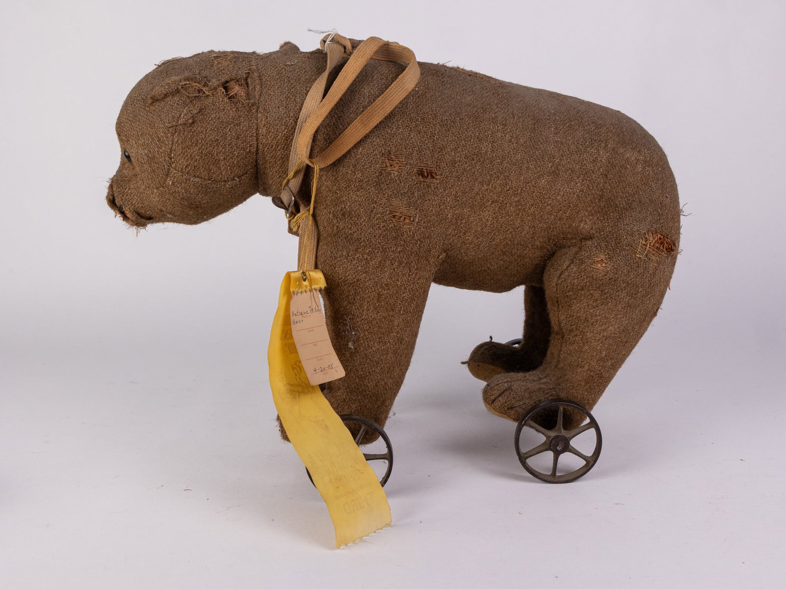 Antique Pull Along Children's Bear Toy - 4