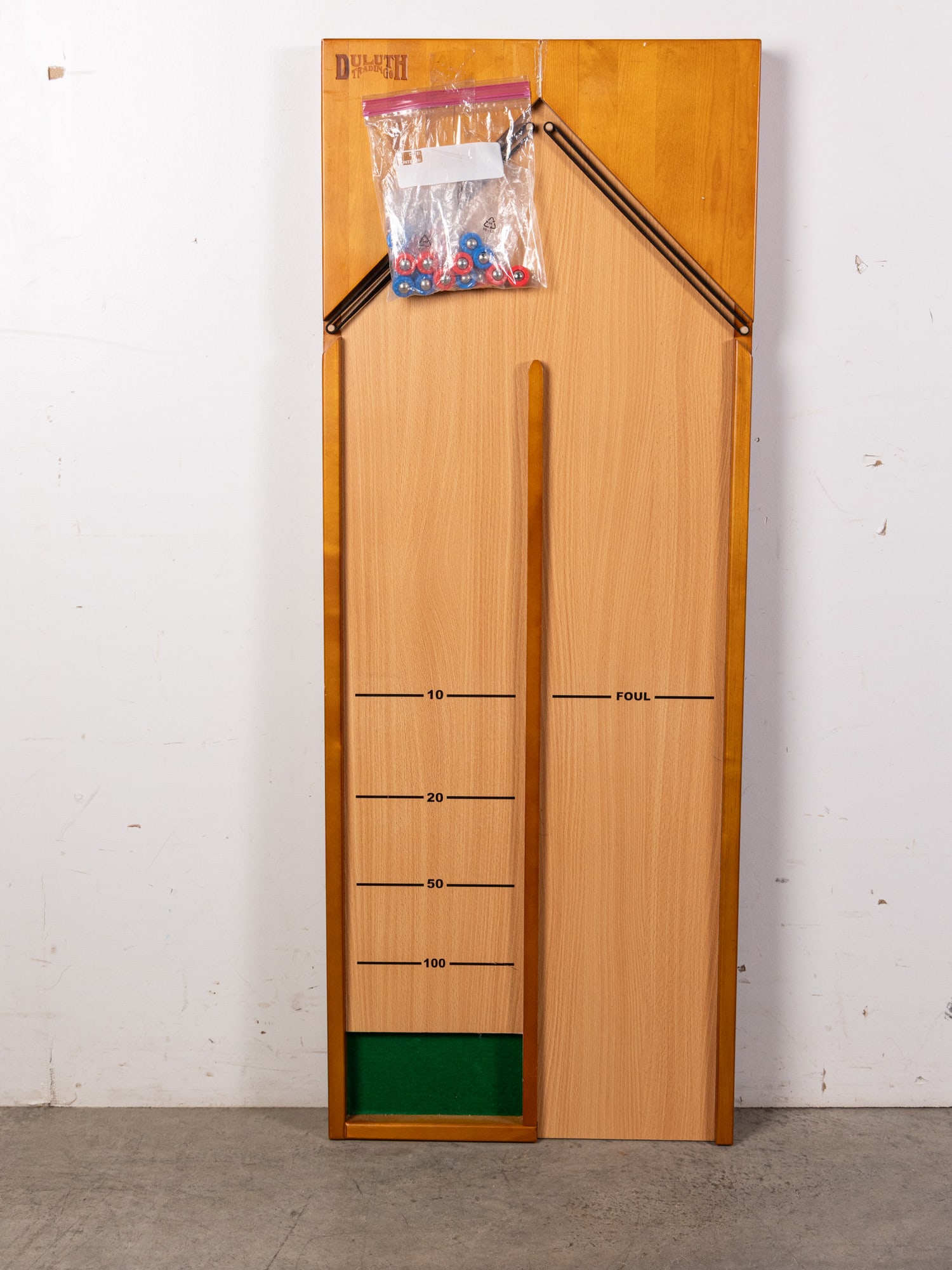 Duluth Trading Co. Tabletop Shuffleboard: Duluth Trading Co. Tabletop Shuffleboard Size 48" x 18" x 2" Literature Brooks Auction – Online Auction Terms & Conditions Contact: (856) 694-2960 | info@brooks.auction READ BEFORE YOU BID: We
