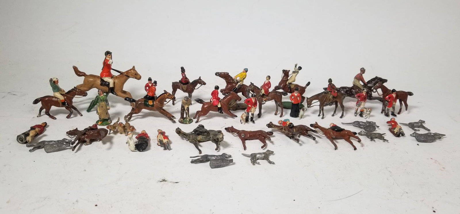 Vintage Lead Equestrian Figurines: Vintage Lead Equestrian Figurines Size 7" x 12" x 12" Literature Brooks Auction – Online Auction Terms & Conditions Contact: (856) 694-2960 | info@brooks.auction READ BEFORE YOU BID: We want