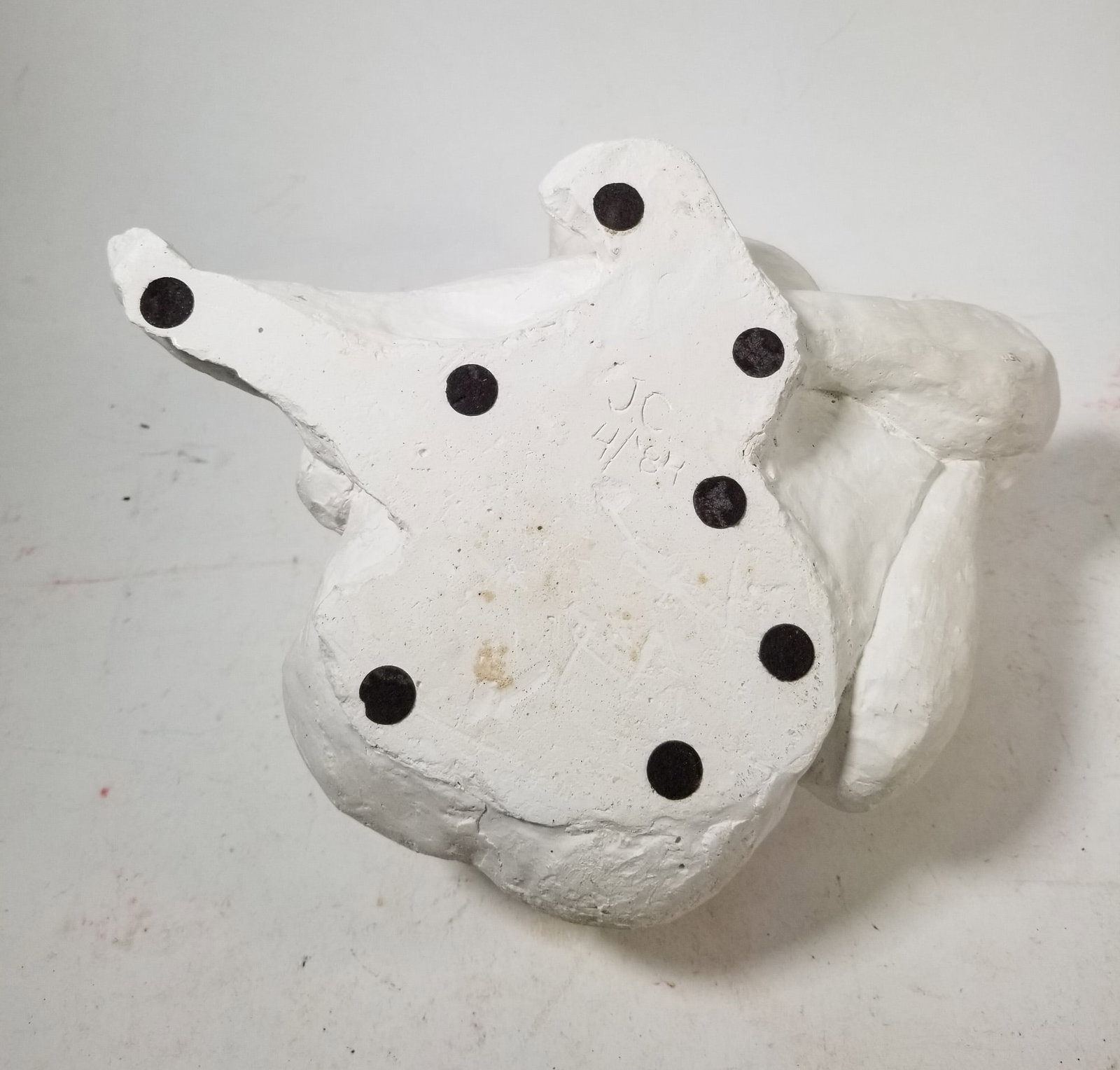 c. 1984 John Celani [Local Artist] Modernist Plaster Maquette Nude Male Sculpture - 3