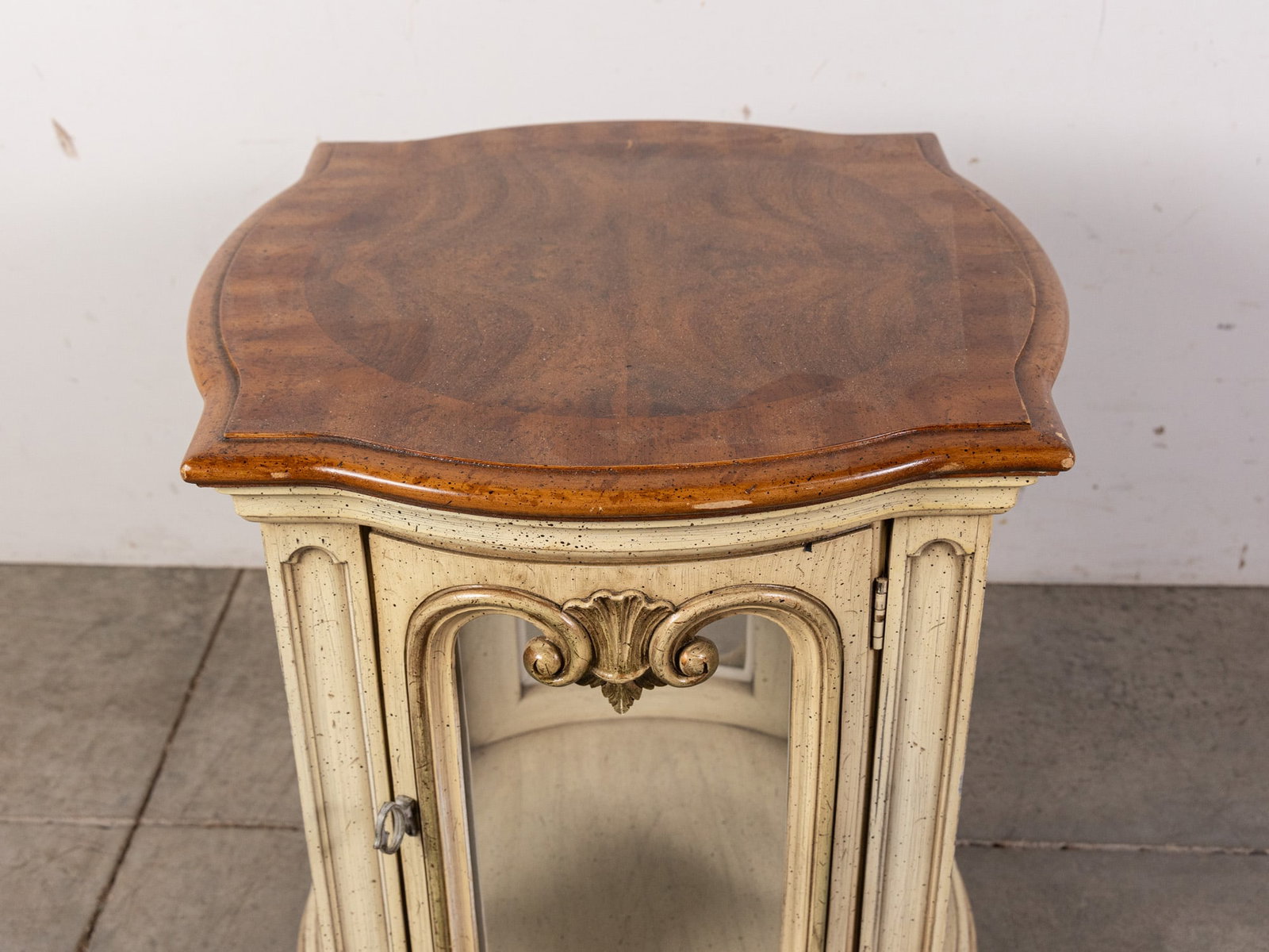Shabby Chic French Country Side Table Display Case - 2
