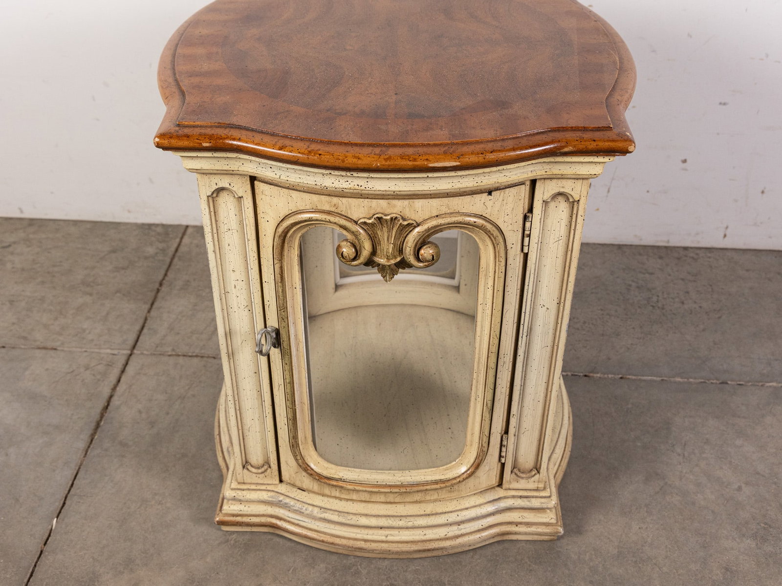 Shabby Chic French Country Side Table Display Case - 3