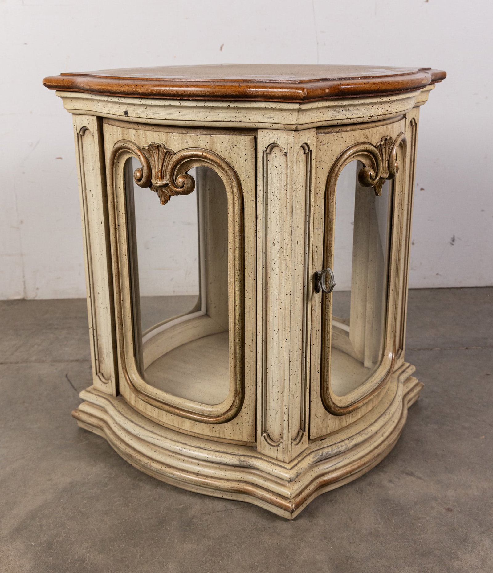 Shabby Chic French Country Side Table Display Case - 4