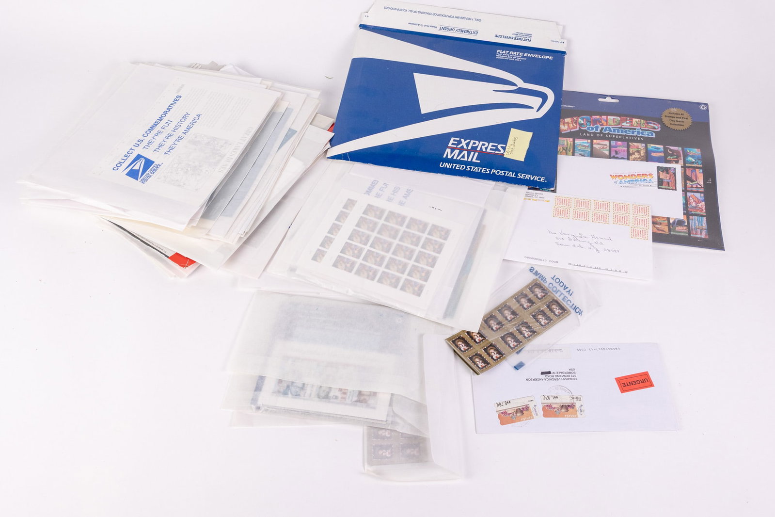 Collection of Assorted Stamps: Collection of Assorted Stamps Size 7" x 12" x 12" Literature Brooks Auction – Online Auction Terms & Conditions Contact: (856) 694-2960 | info@brooks.auction READ BEFORE YOU BID: We want