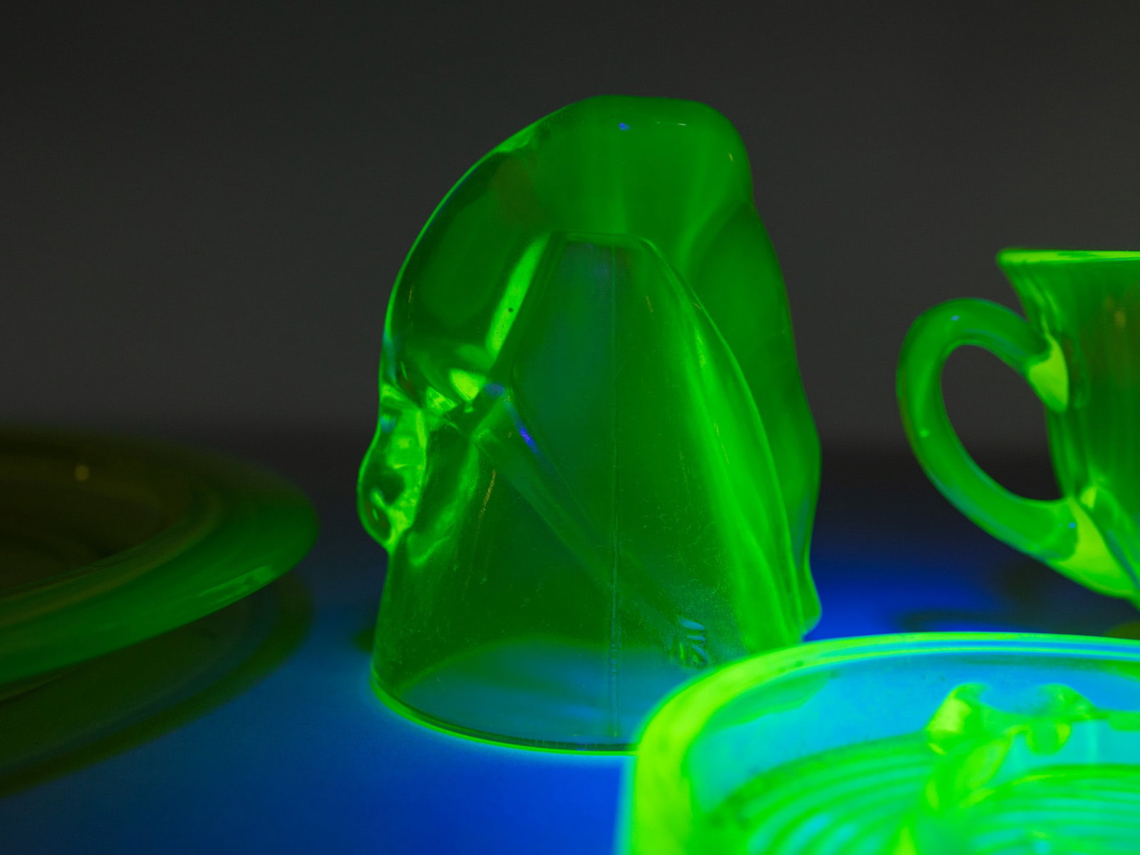 Assorted Uranium Glass Articles - 7