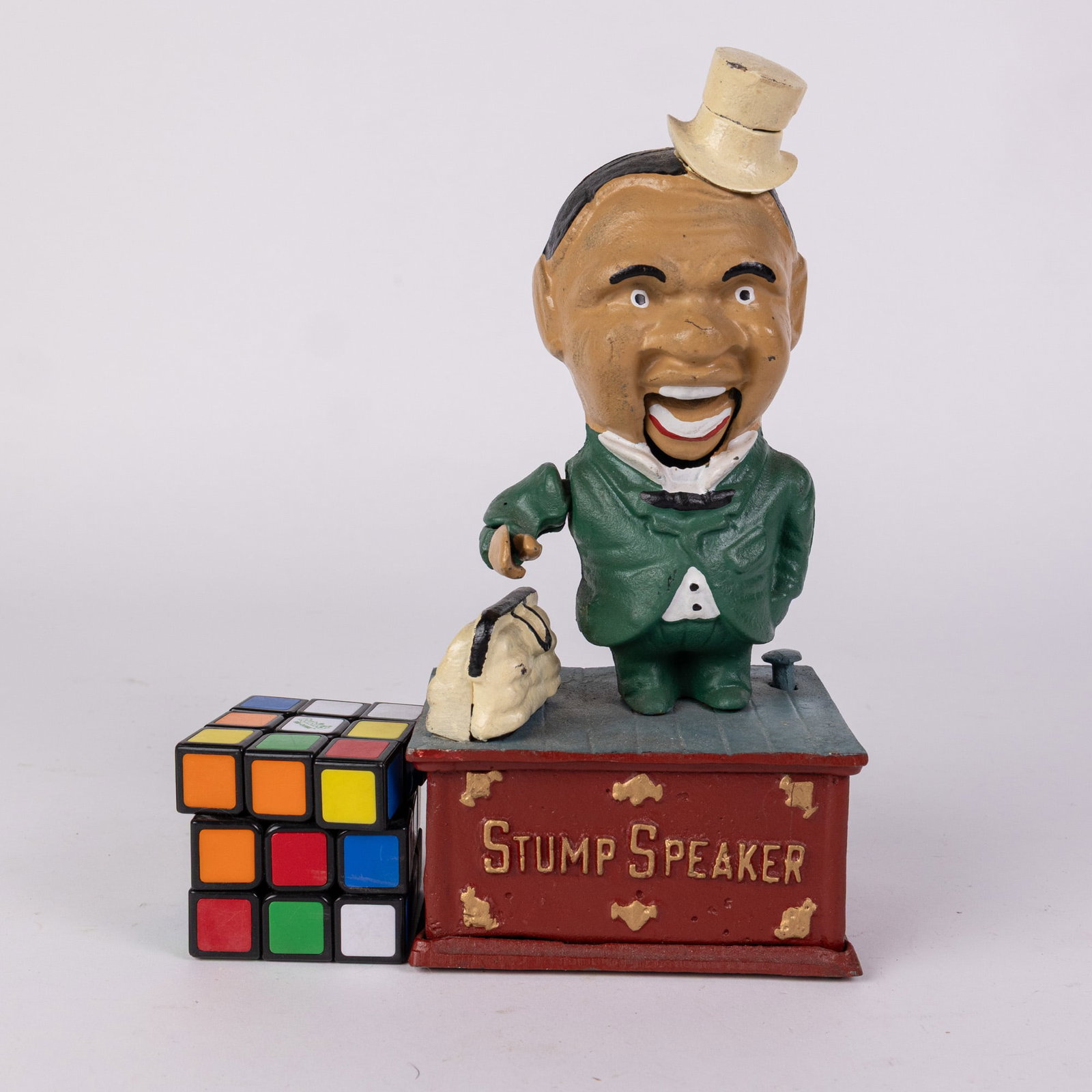 Stump Speaker Cast Iron Mechanical Bank - 2