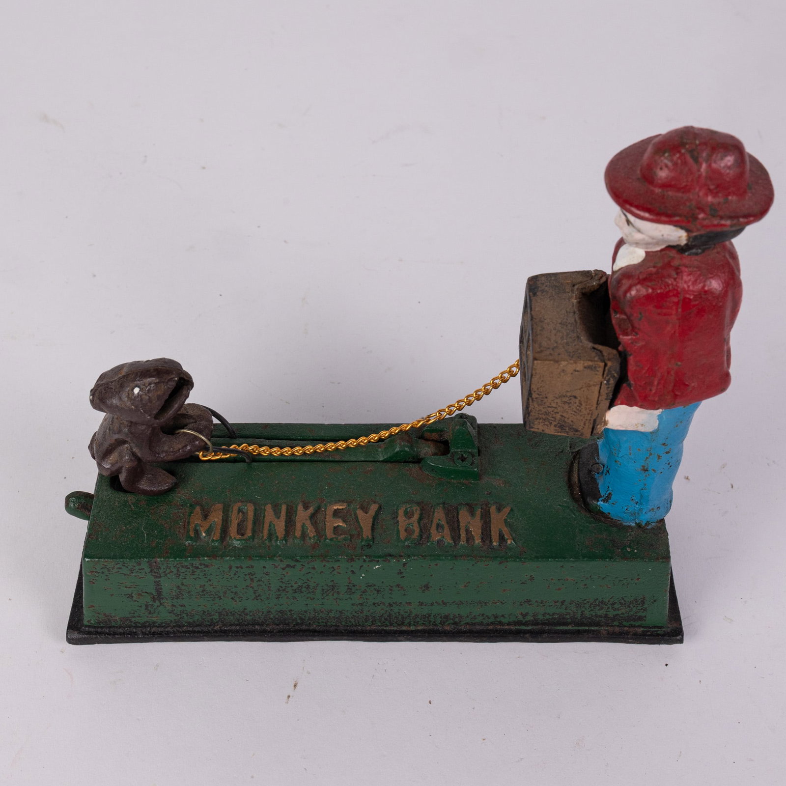Monkey Bank Cast Iron Mechanical Bank - 3