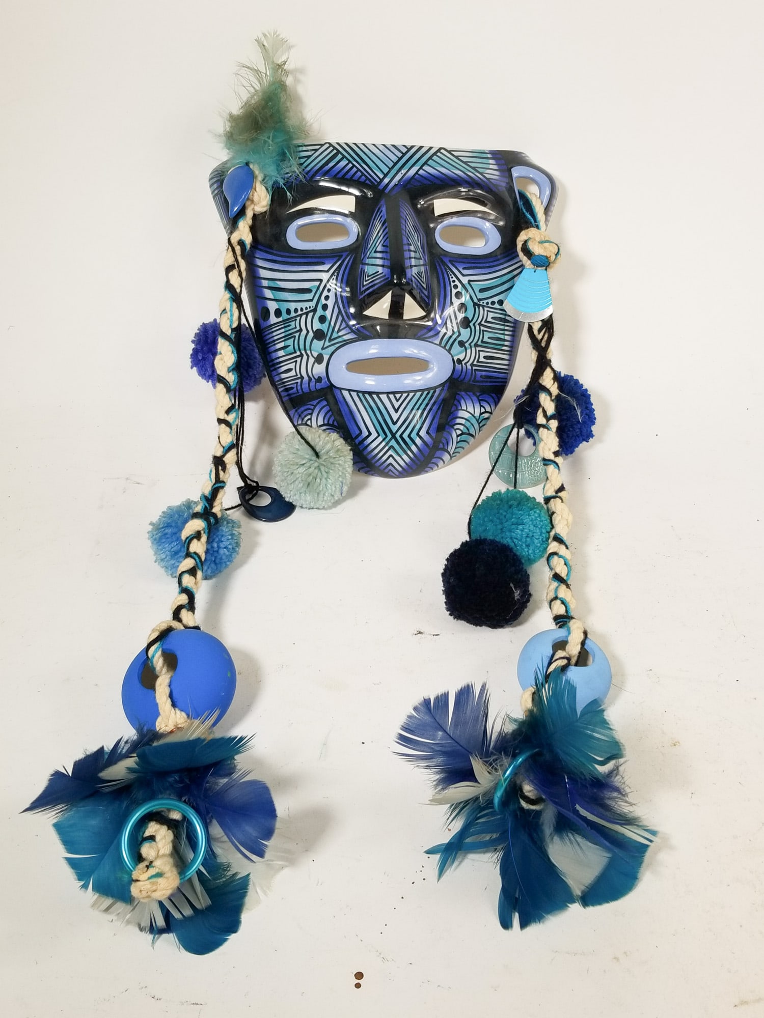 Large Vintage Costa Rican Ceramic Mask Signed "Suraj": Large Vintage Costa Rican Ceramic Mask Signed "Suraj" Size 9" x 10" x 2" Literature Brooks Auction – Online Auction Terms & Conditions Contact: (856) 694-2960 | info@brooks.auction READ BEFORE