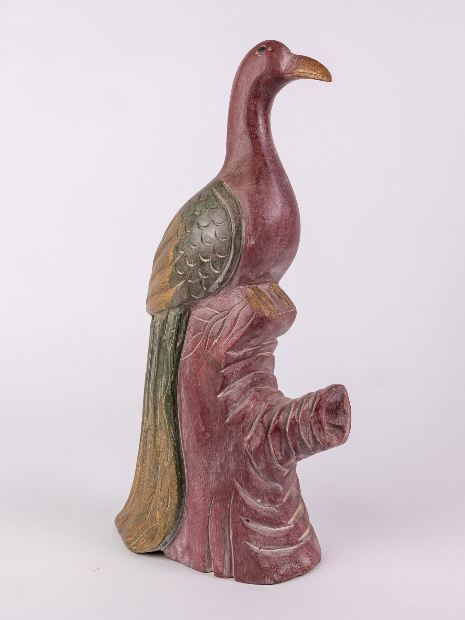 Chinese Wood Peacock Hand Painted Sculpture: Chinese Wood Peacock Hand Painted Sculpture Size 15" H Literature Brooks Auction – Online Auction Terms & Conditions Contact: (856) 694-2960 | info@brooks.auction READ BEFORE YOU BID: We want