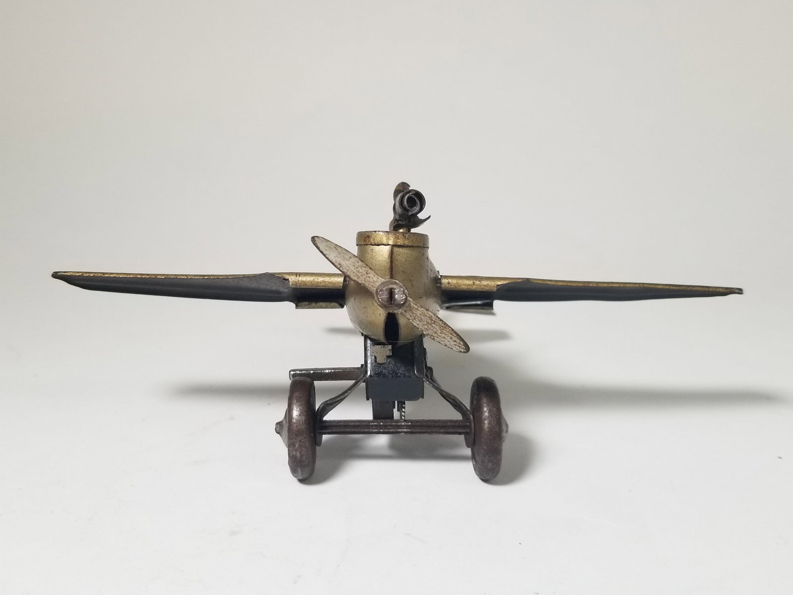 Early 20th Century Tin Litho Wind Up Toy Airplane - 2