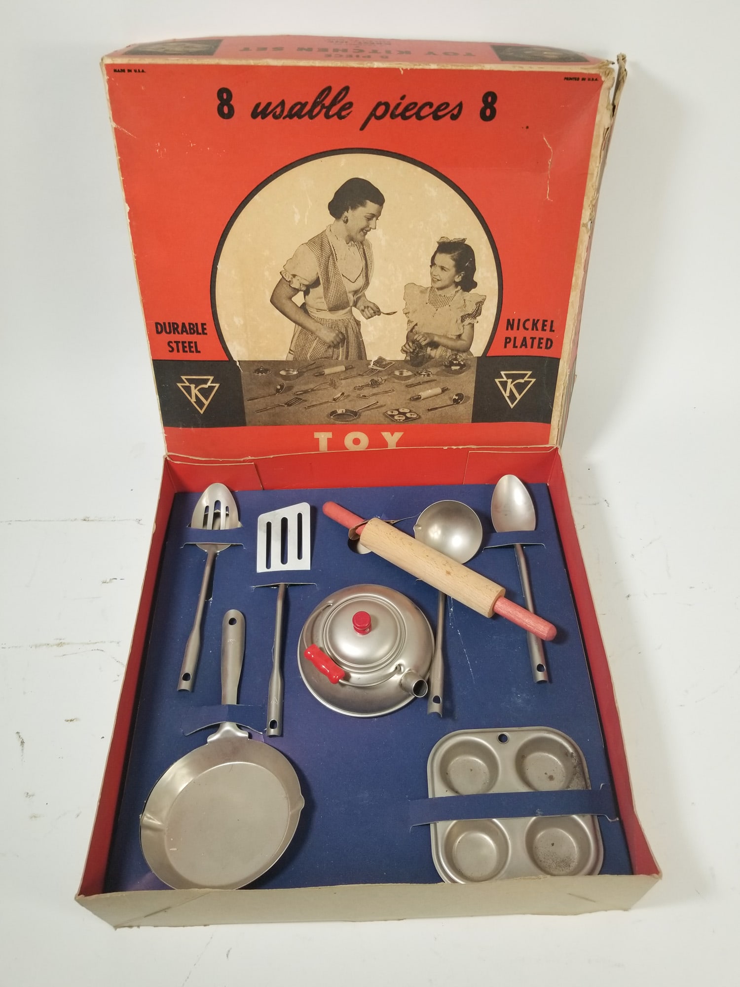 Vintage Krest Inc Usable Toy Kitchen Set IOB (1 of 5)