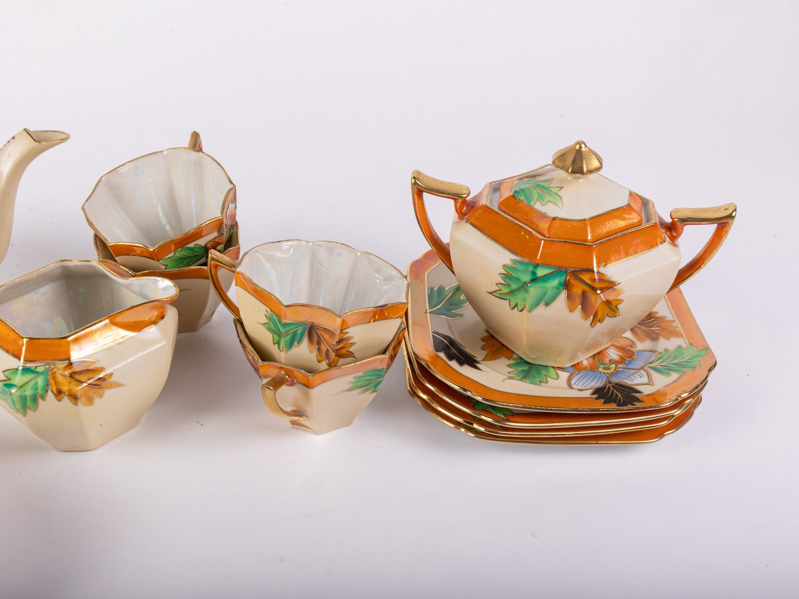 Vintage Japanese Lusterware Tea Set - 4