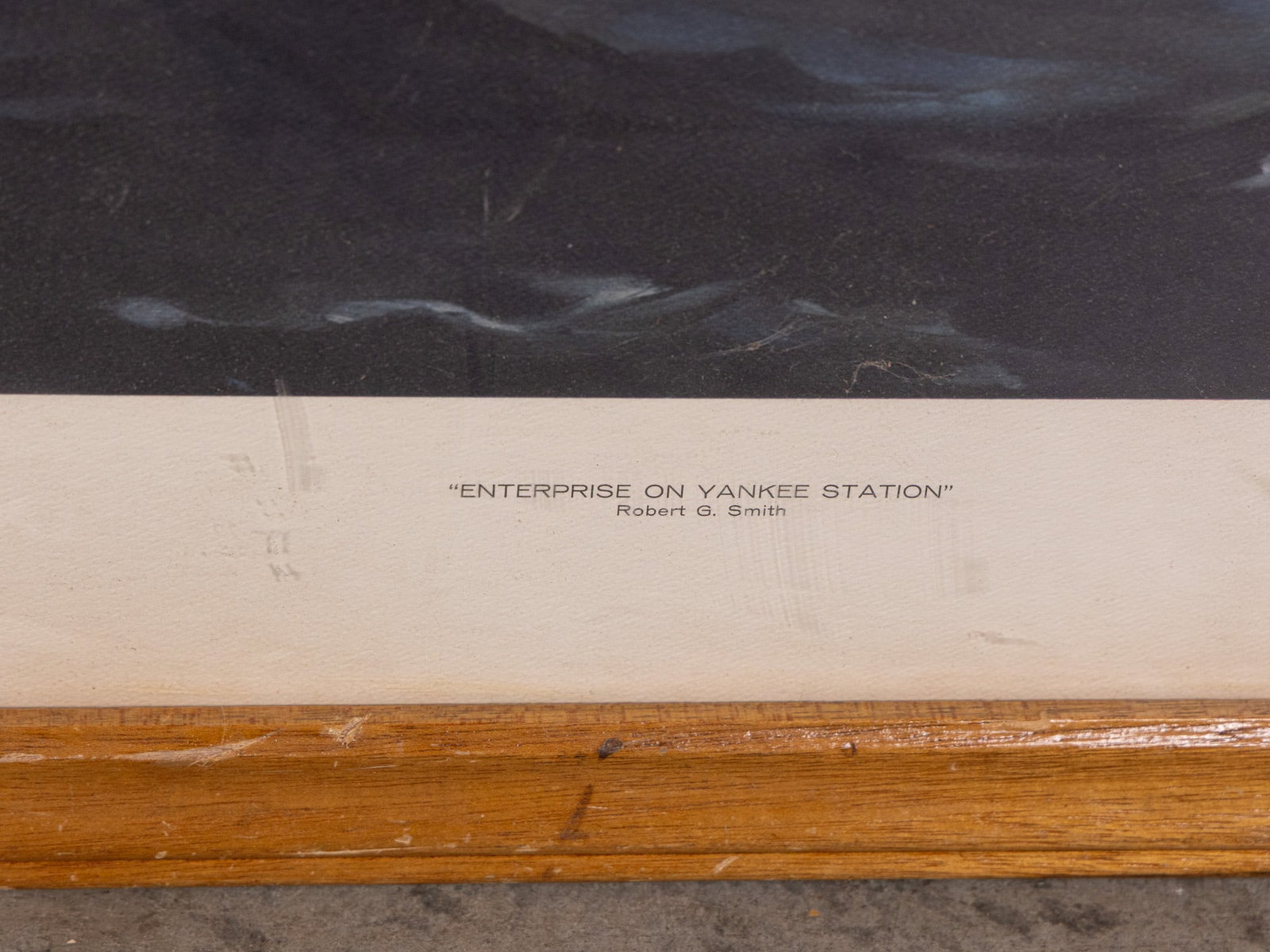 Robert G. Smith " Enterprise on Yankee Station" Large Framed Print - 2