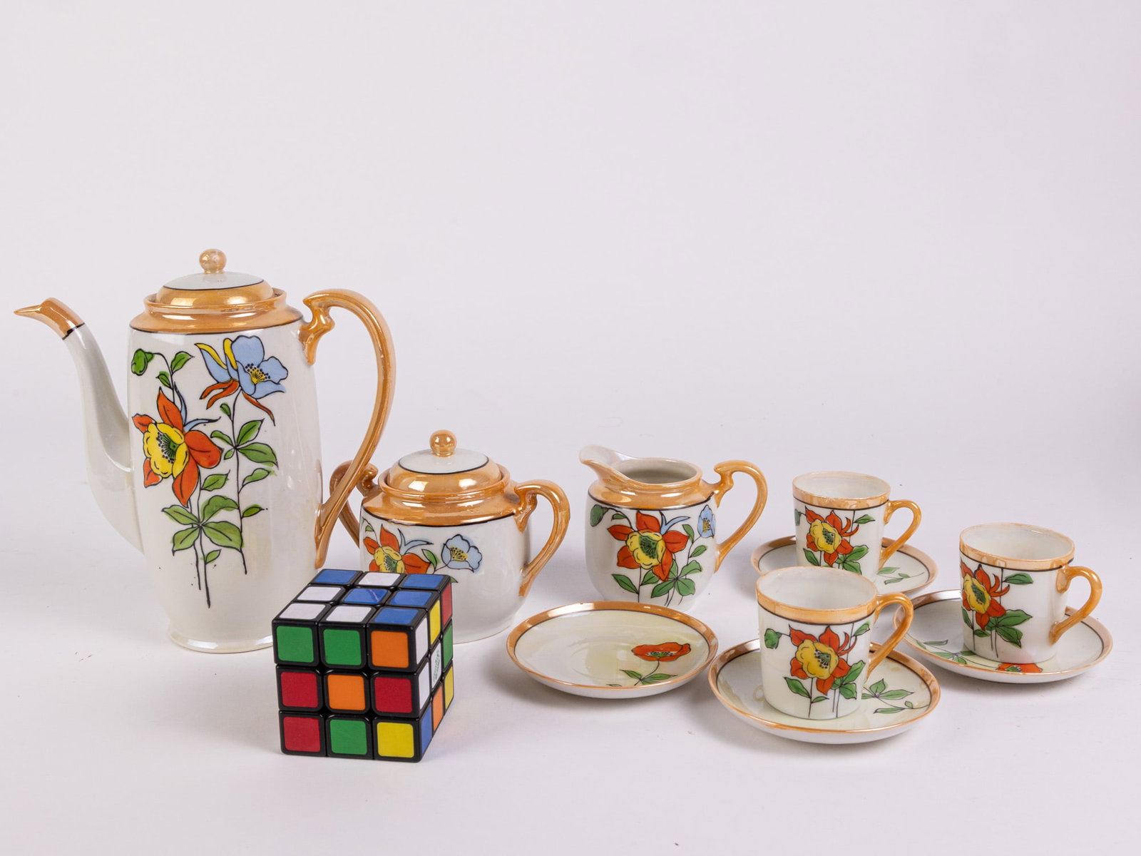 Vintage Japanese Lusterware Tea Set - 2