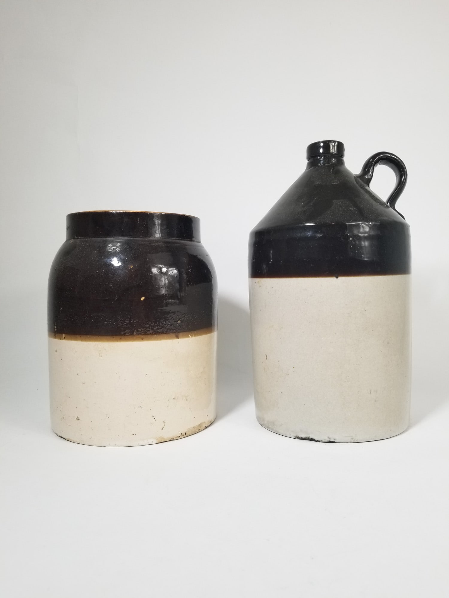 Two-Tone Stoneware Jug & Crock (1 of 5)