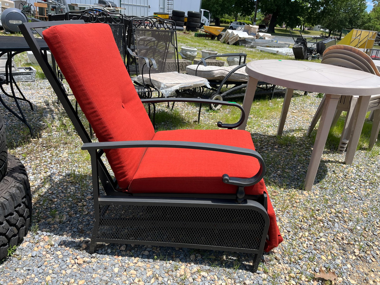 Contemporary Outdoor Chair with Cushion - 2