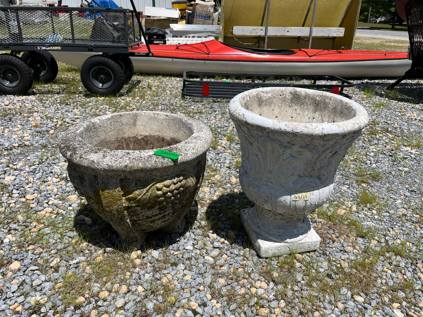 Two Outdoor Concrete Planters (1 of 3)
