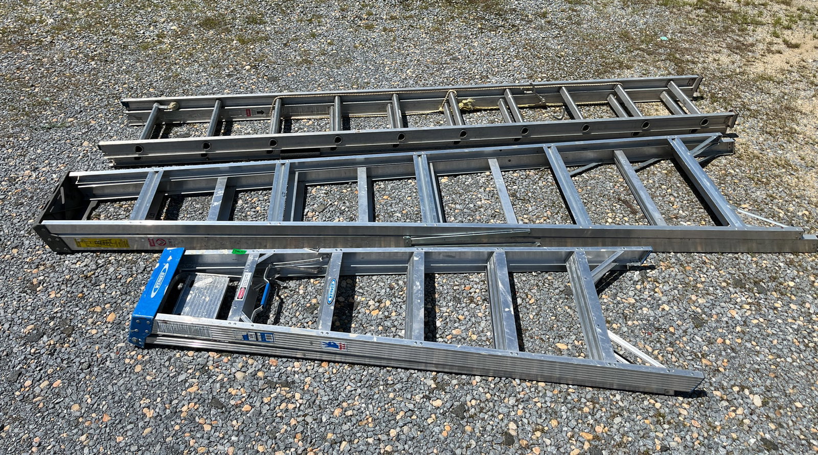 Three Aluminum Folding Ladders (1 of 9)