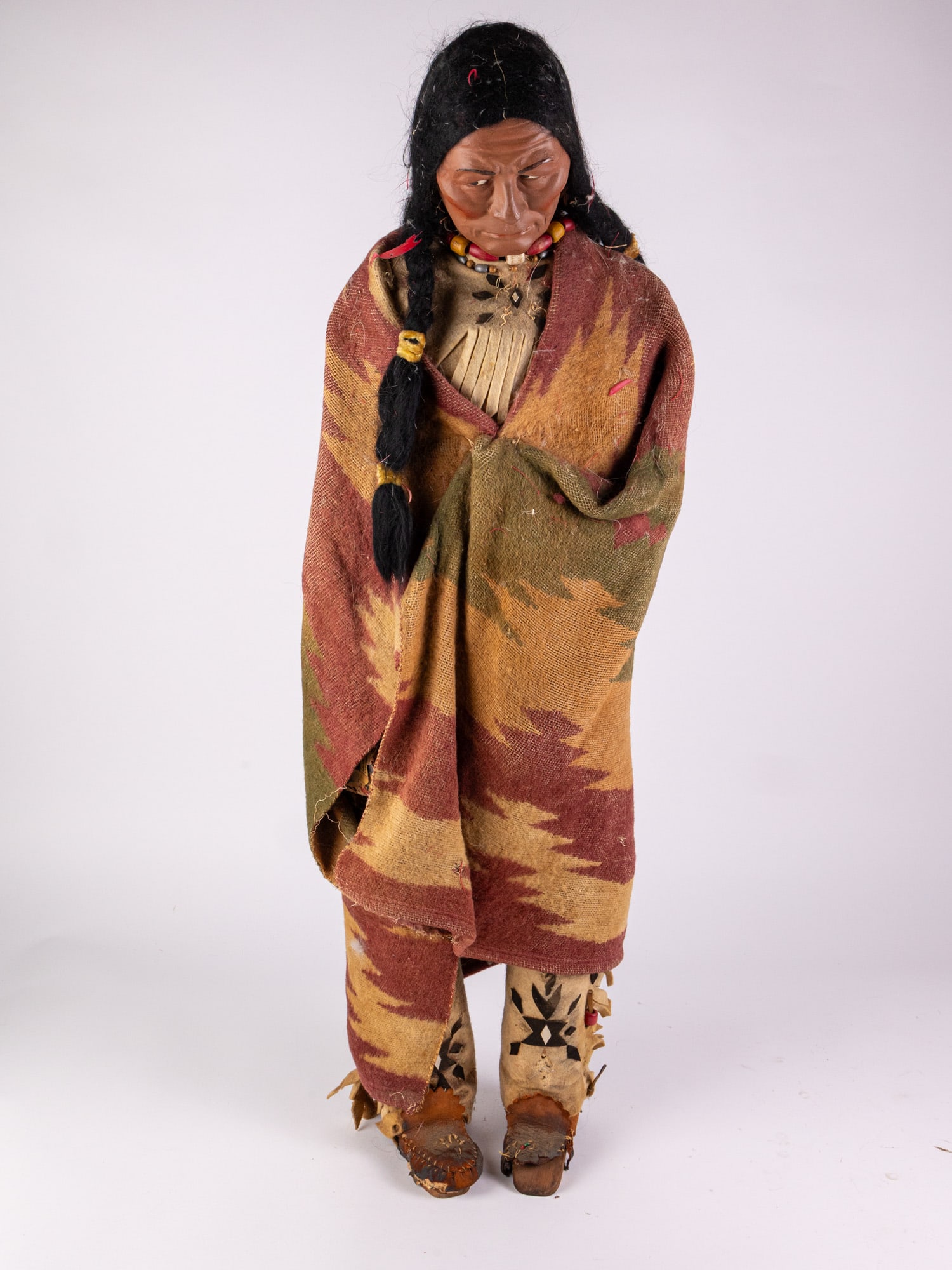 Vintage Large 3' Skookum Indian Native American Doll - 2