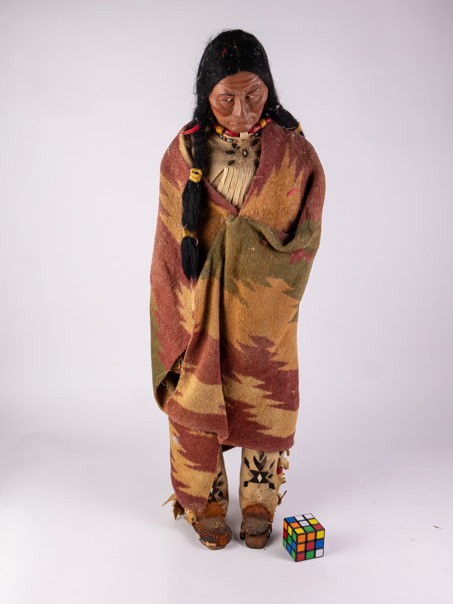 Vintage Large 3' Skookum Indian Native American Doll - 3
