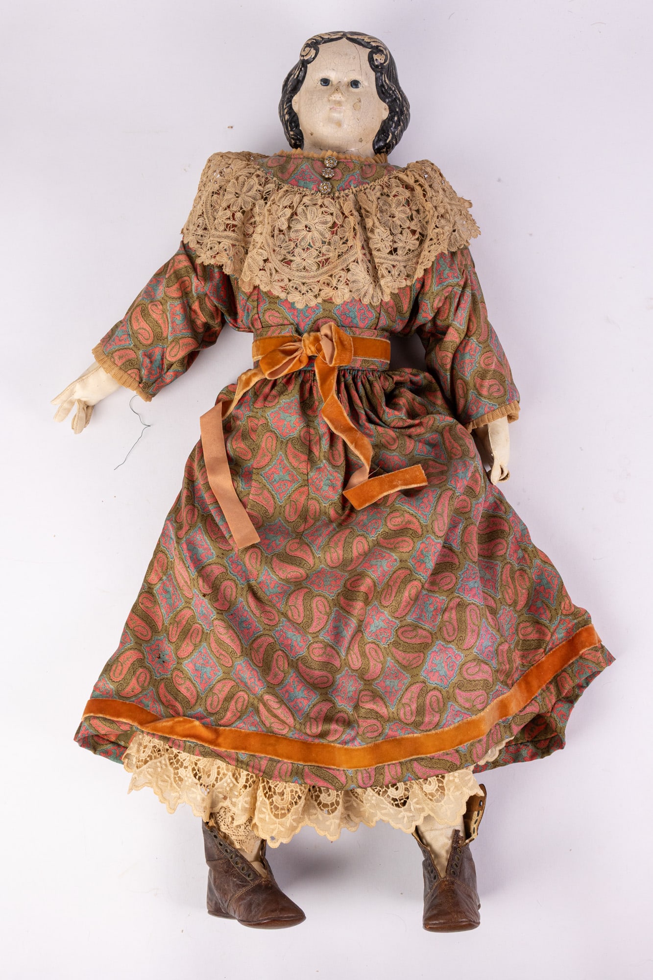 Grenier Antique Papier Mache Doll (1 of 9)