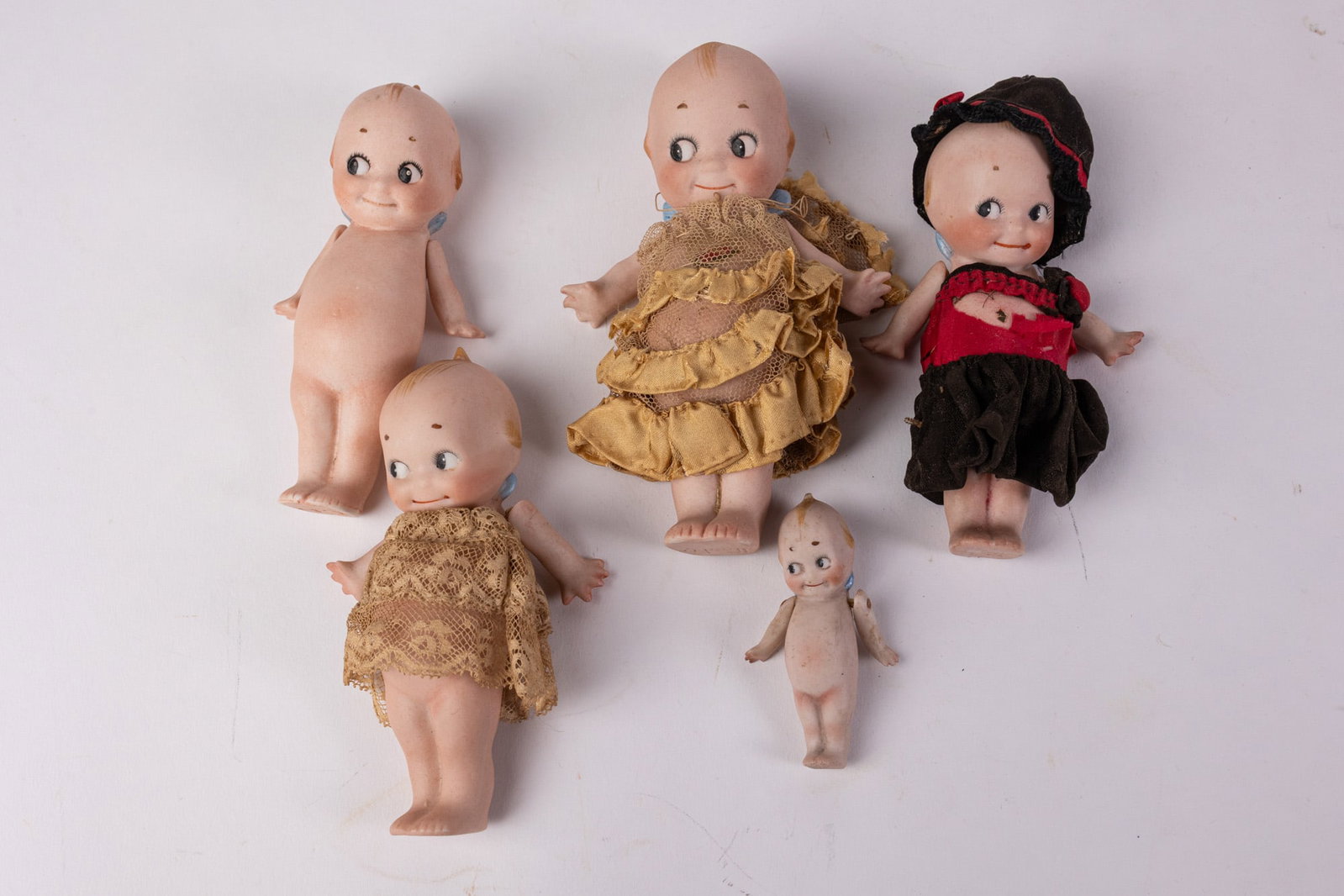 (5) Antique Rose O'Neill German Bisque "Kewpie" Dolls (1 of 11)