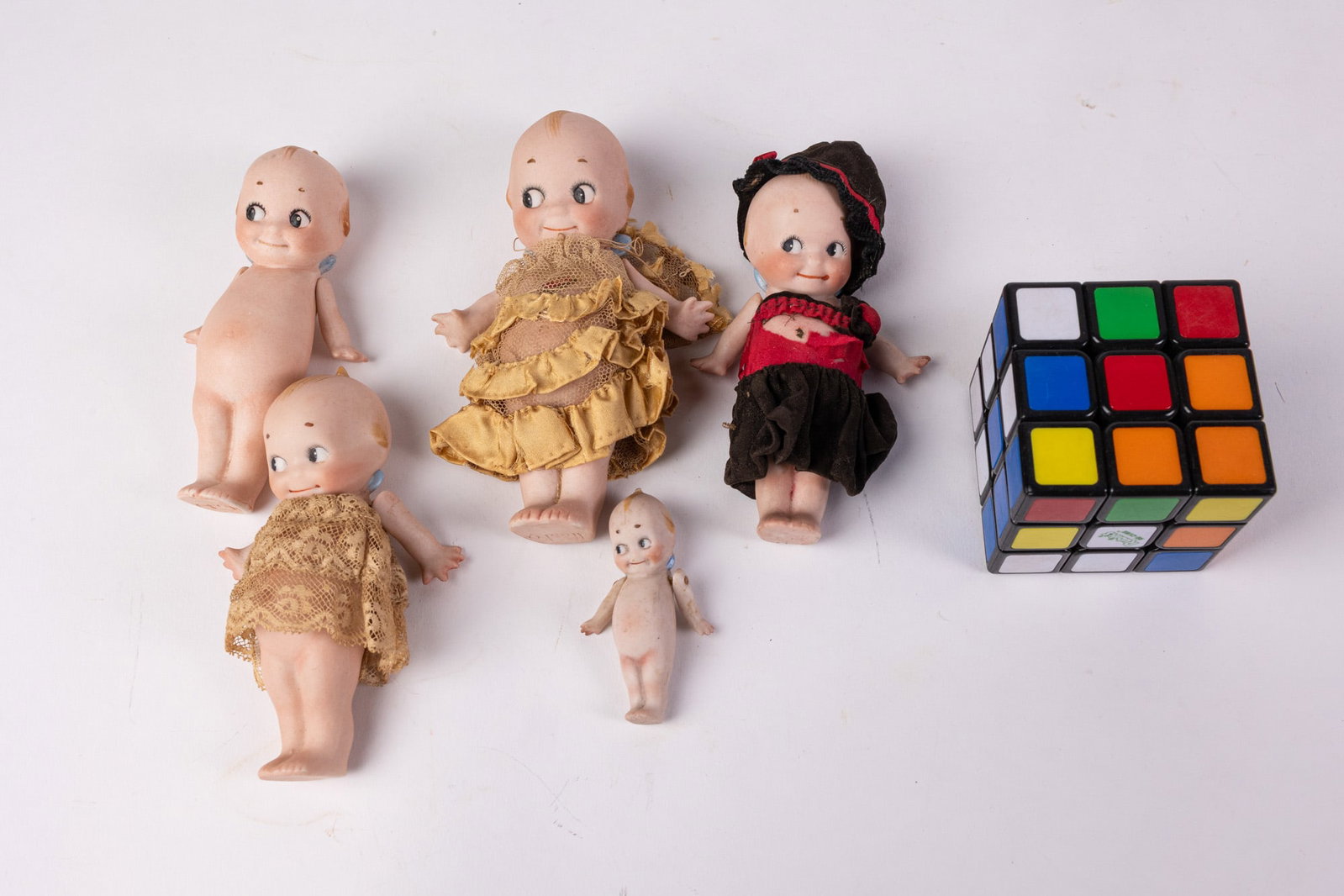 (5) Antique Rose O'Neill German Bisque "Kewpie" Dolls - 2