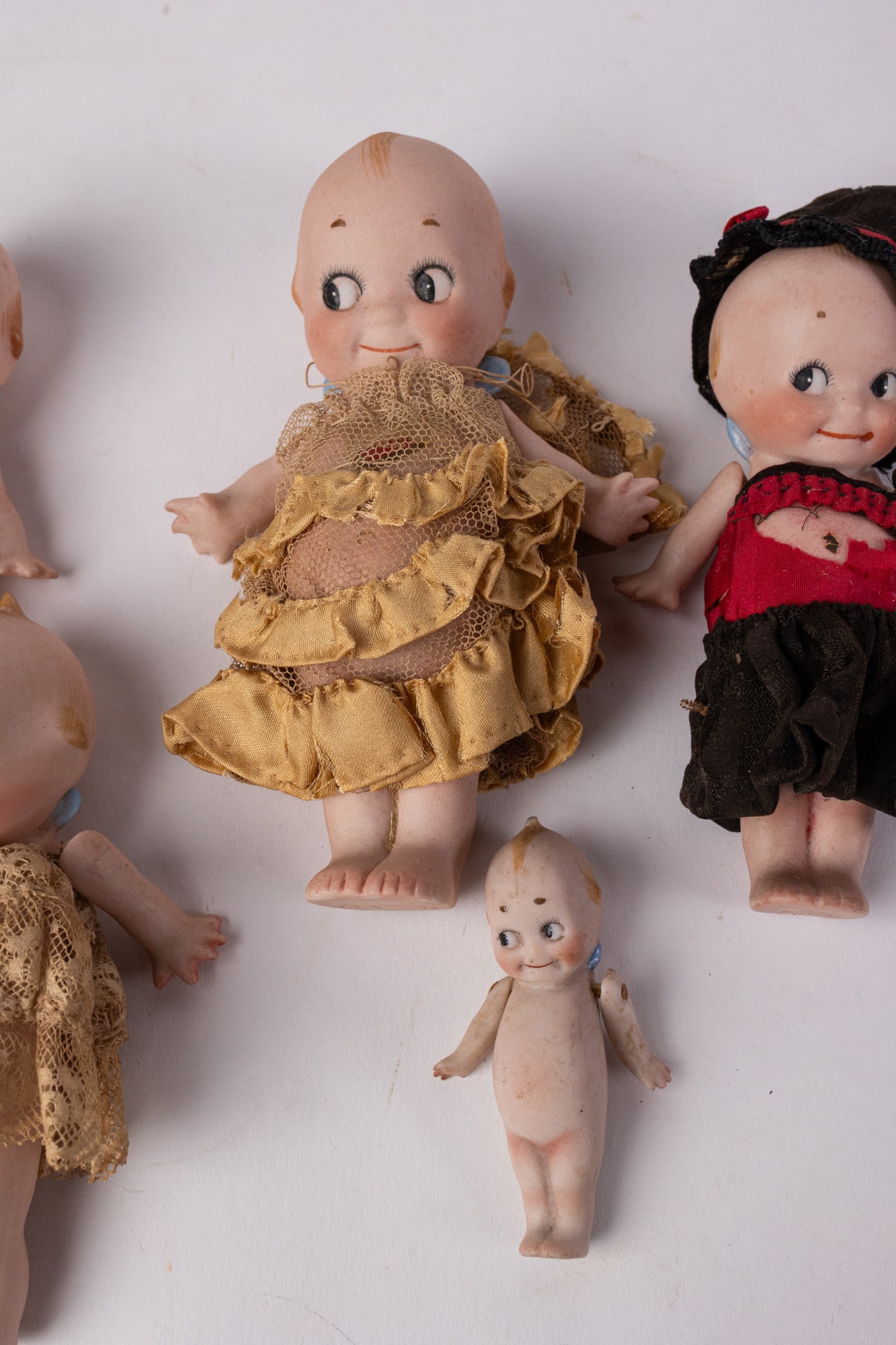 (5) Antique Rose O'Neill German Bisque "Kewpie" Dolls - 4