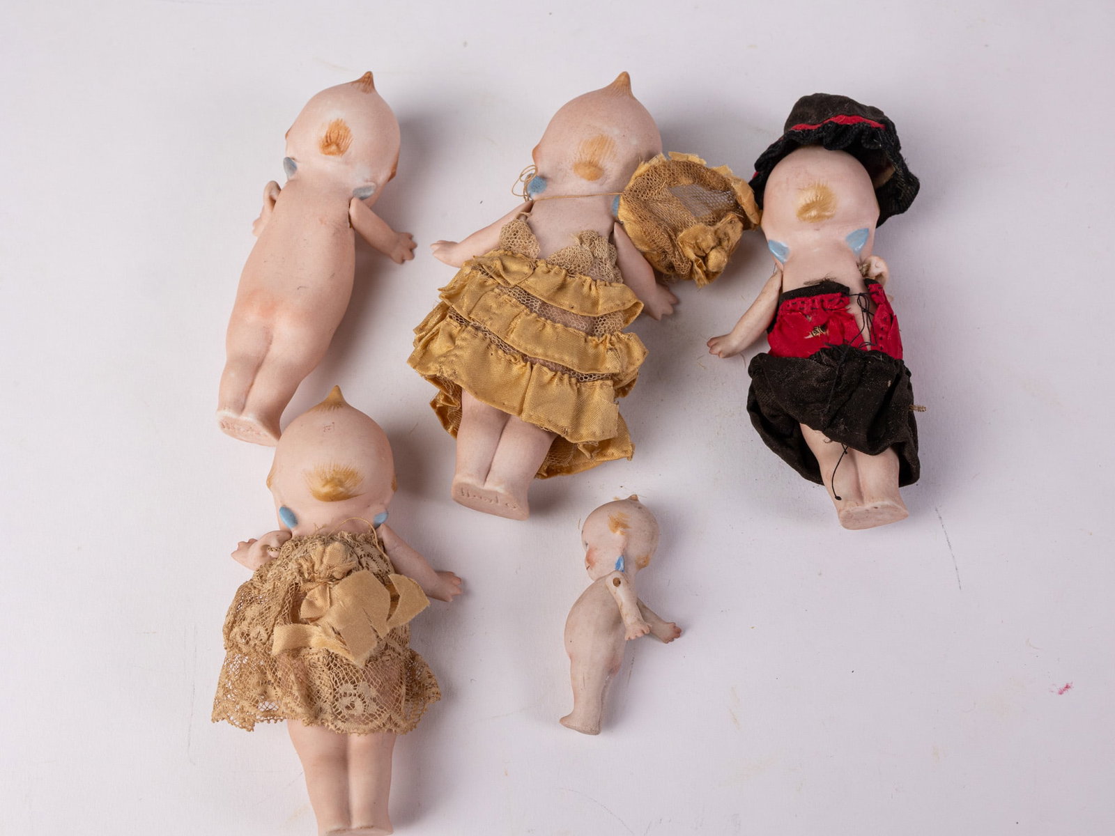 (5) Antique Rose O'Neill German Bisque "Kewpie" Dolls - 6