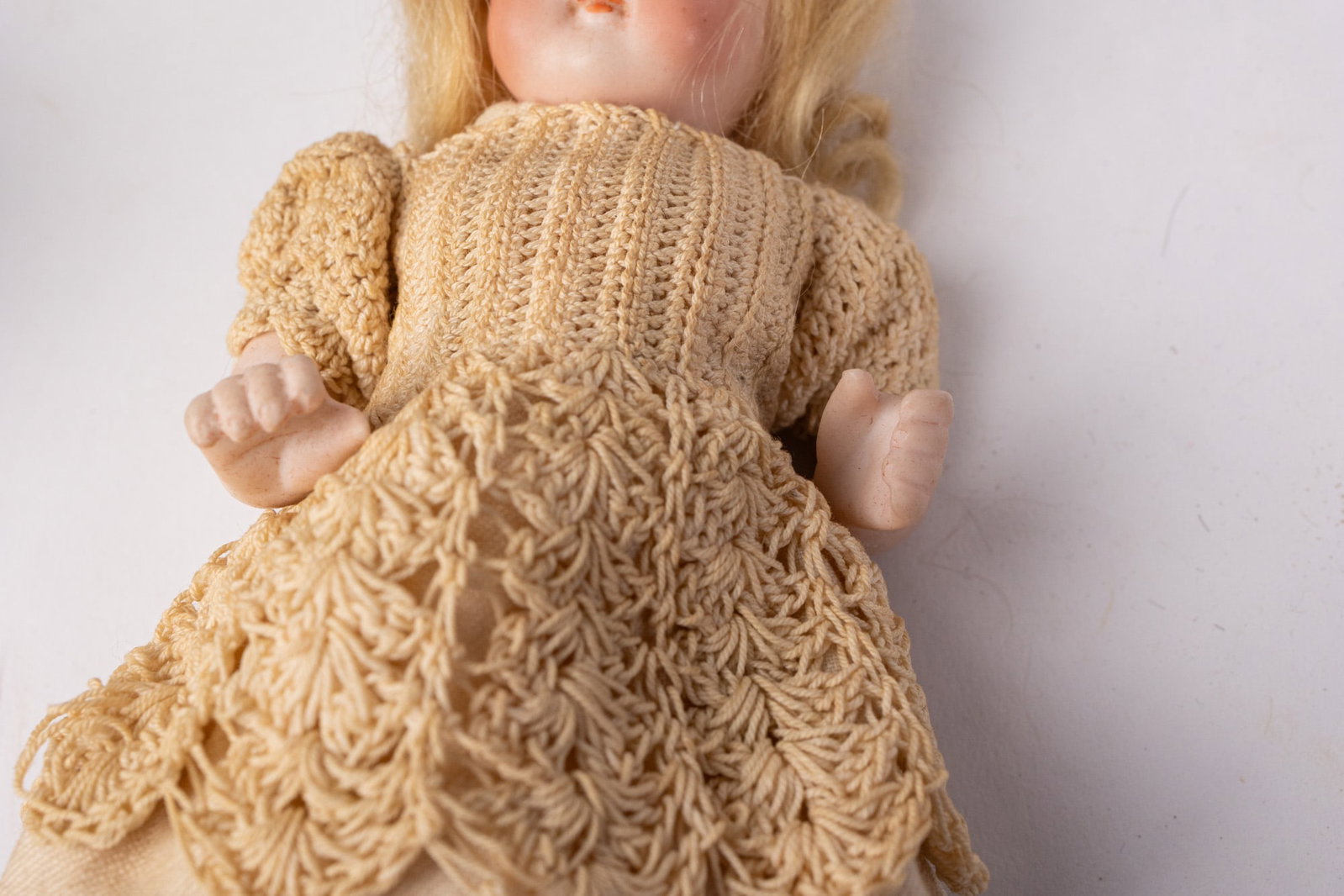 Antique 6.5" Porcelain Bisque Doll - 3