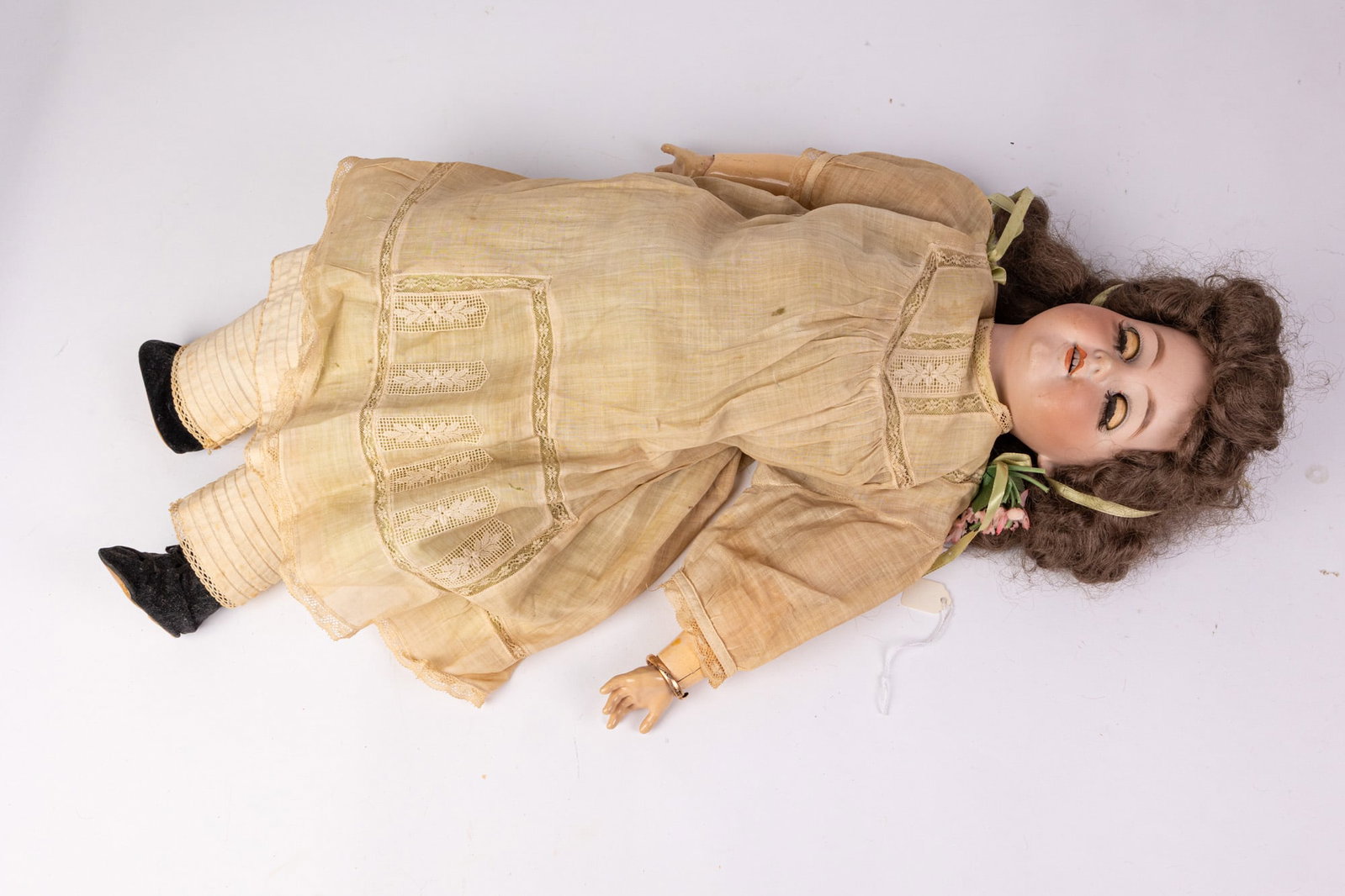Armand Marseille 24" Bisque Doll: Bisque head, composition arms, legs, and body. Marked Armand Marseille 390 A 10 M on back of neck Size 24" Literature Brooks Auction – Online Auction Terms & Conditions Contact: (856) 694-2960