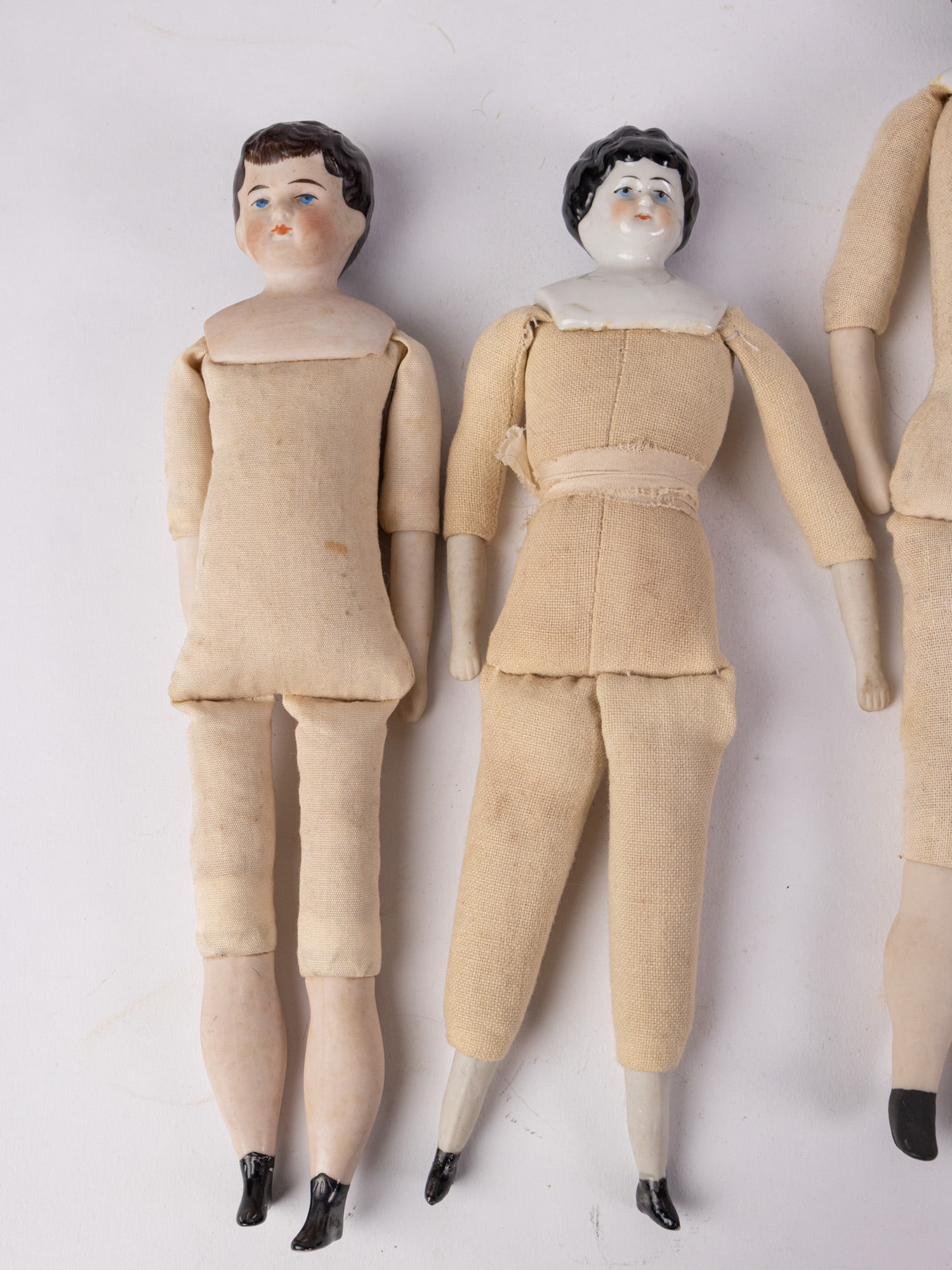 (4) Antique China Head Dolls - 3