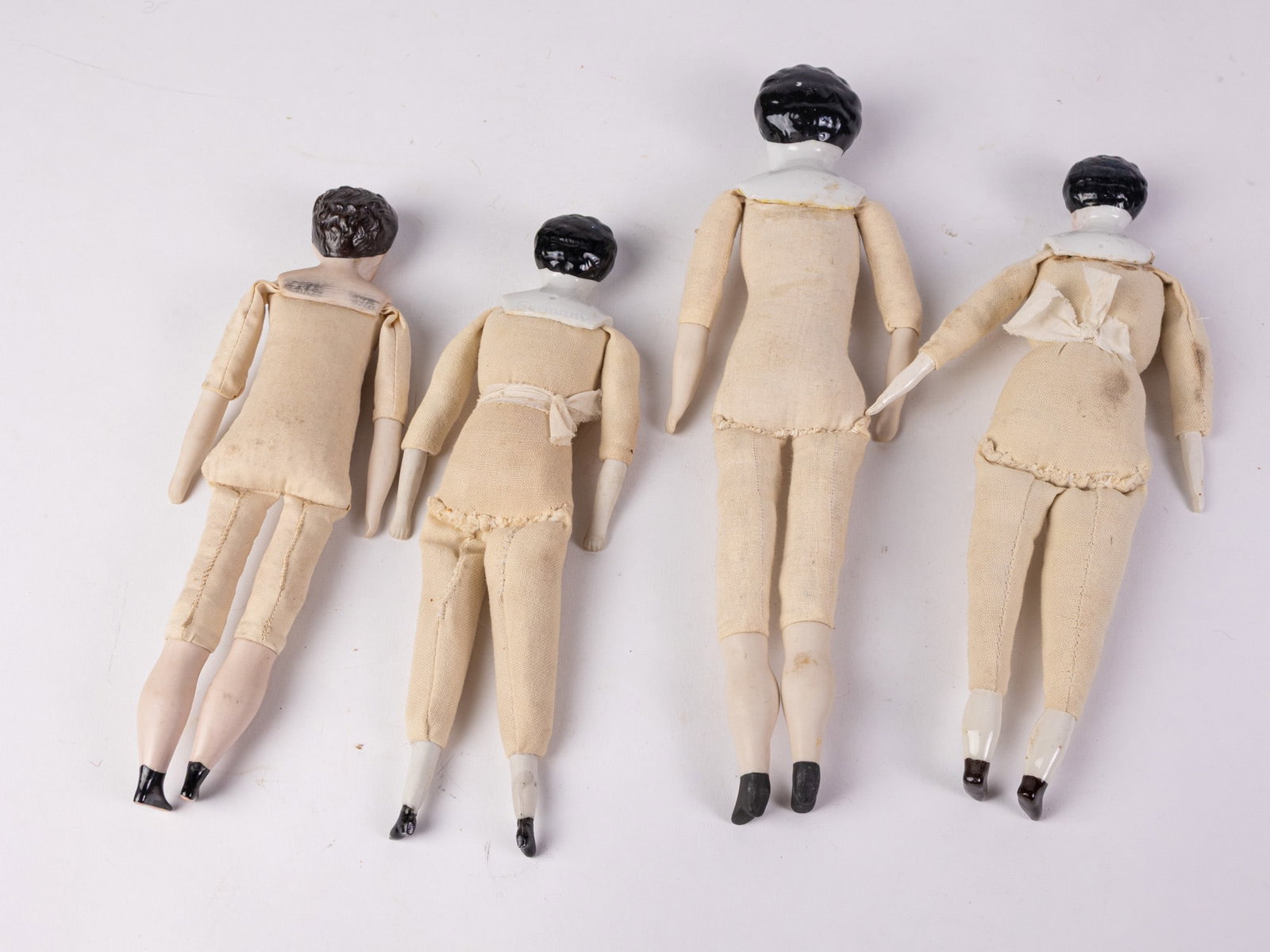 (4) Antique China Head Dolls - 5
