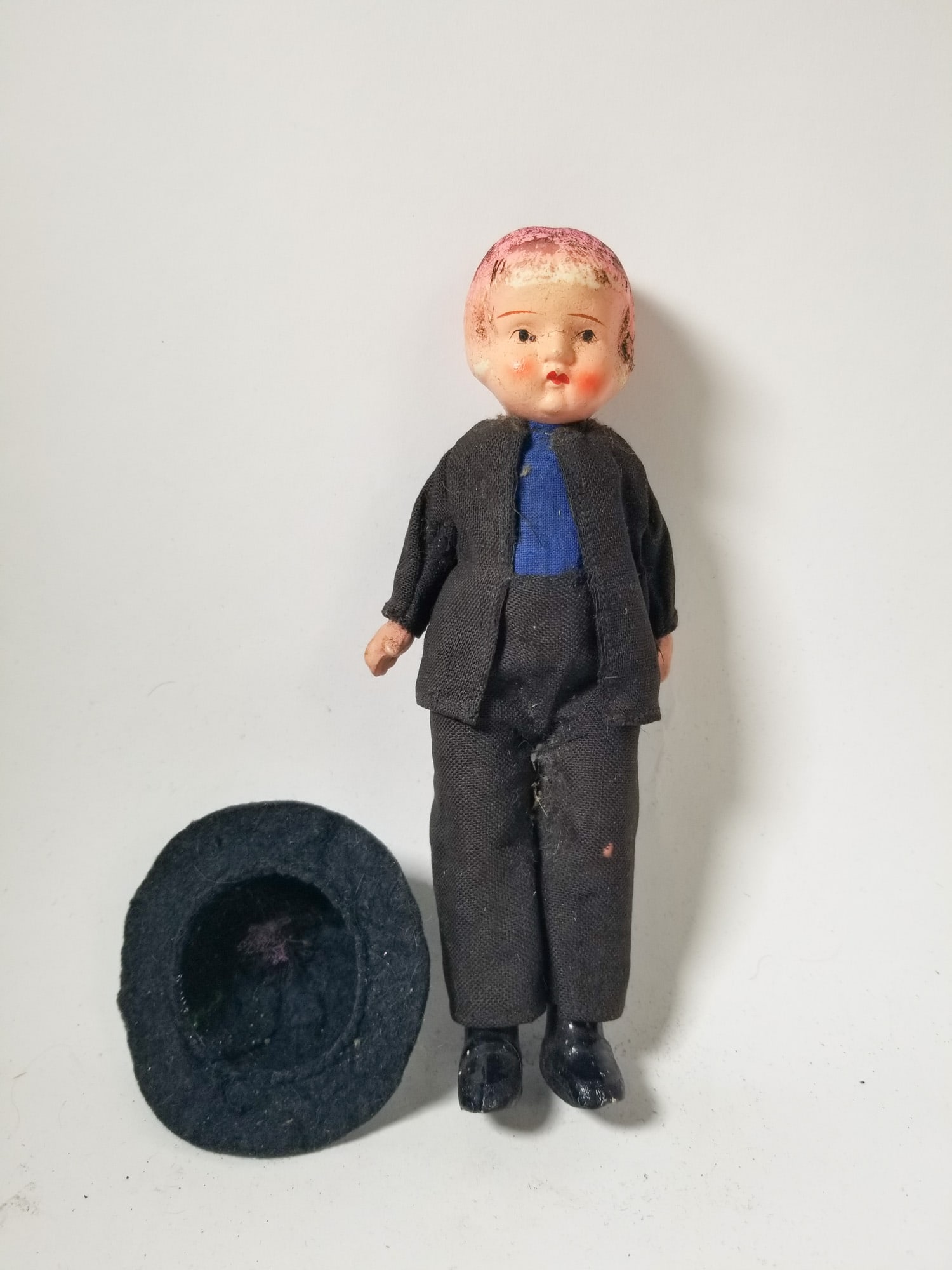 Pair of Antique Bisque Lancaster Amish Dolls - 3