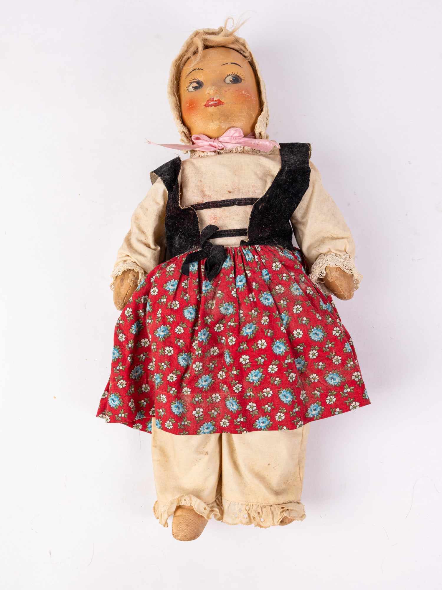 Lenci Style Vintage Cloth and Sawdust Doll (1 of 6)
