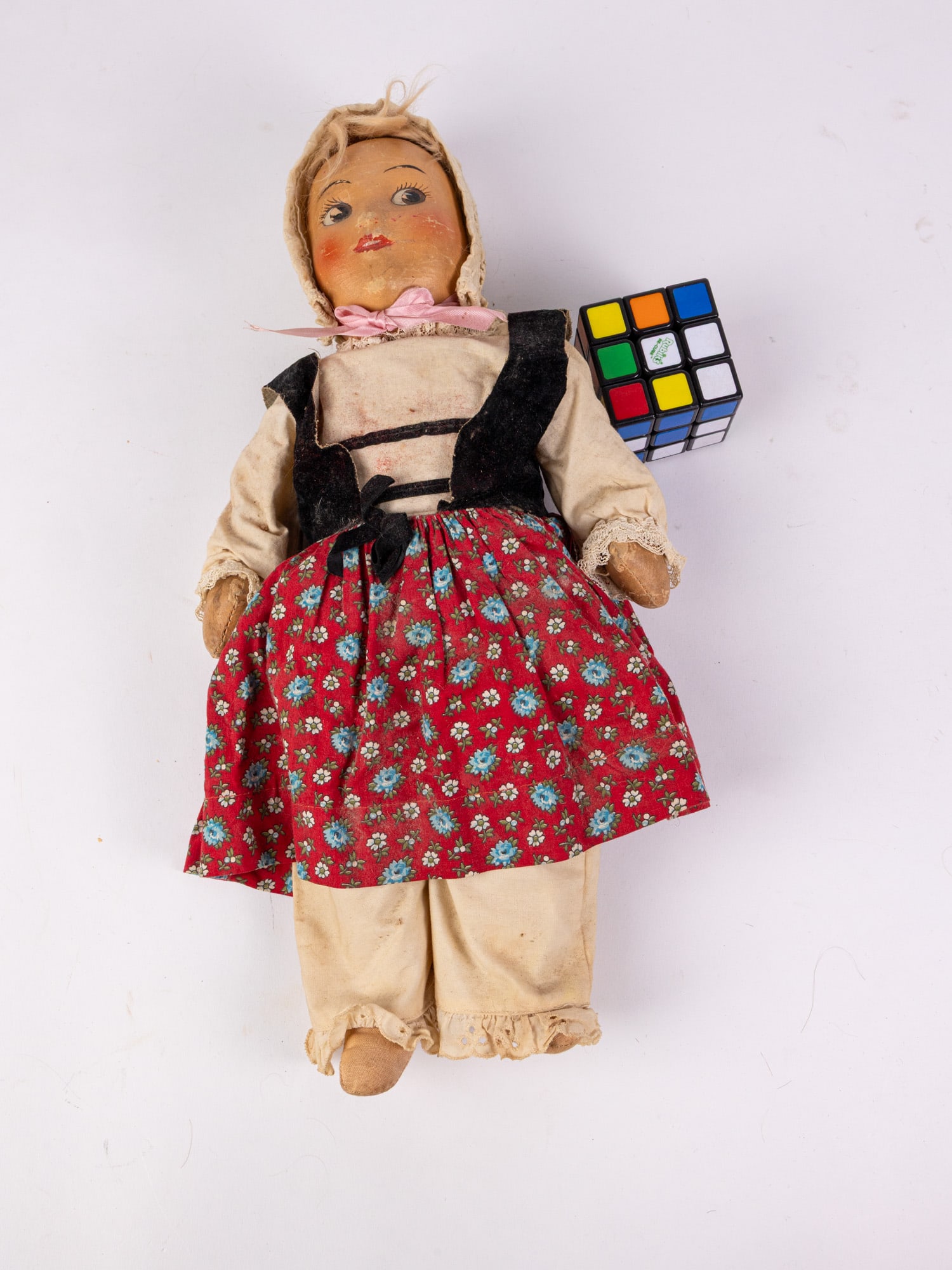 Lenci Style Vintage Cloth and Sawdust Doll - 2