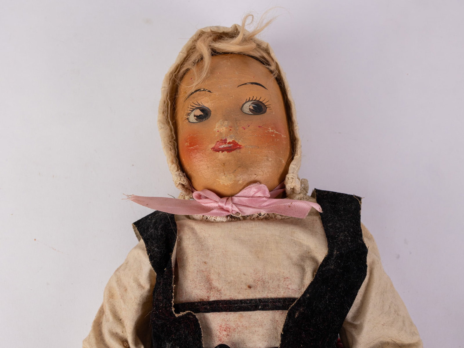 Lenci Style Vintage Cloth and Sawdust Doll - 3