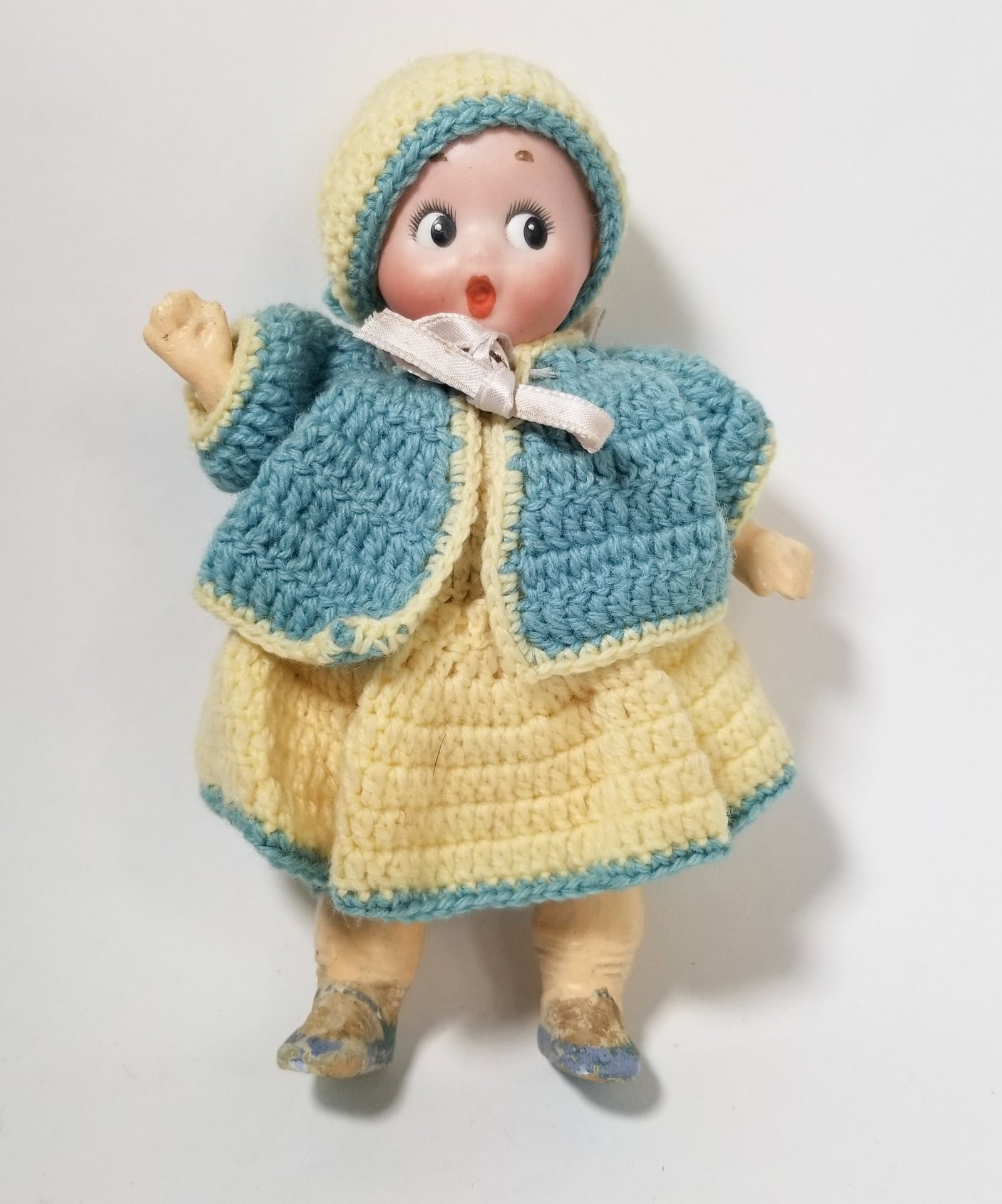 Antique "Kewpie" Style Bisque Doll (1 of 3)
