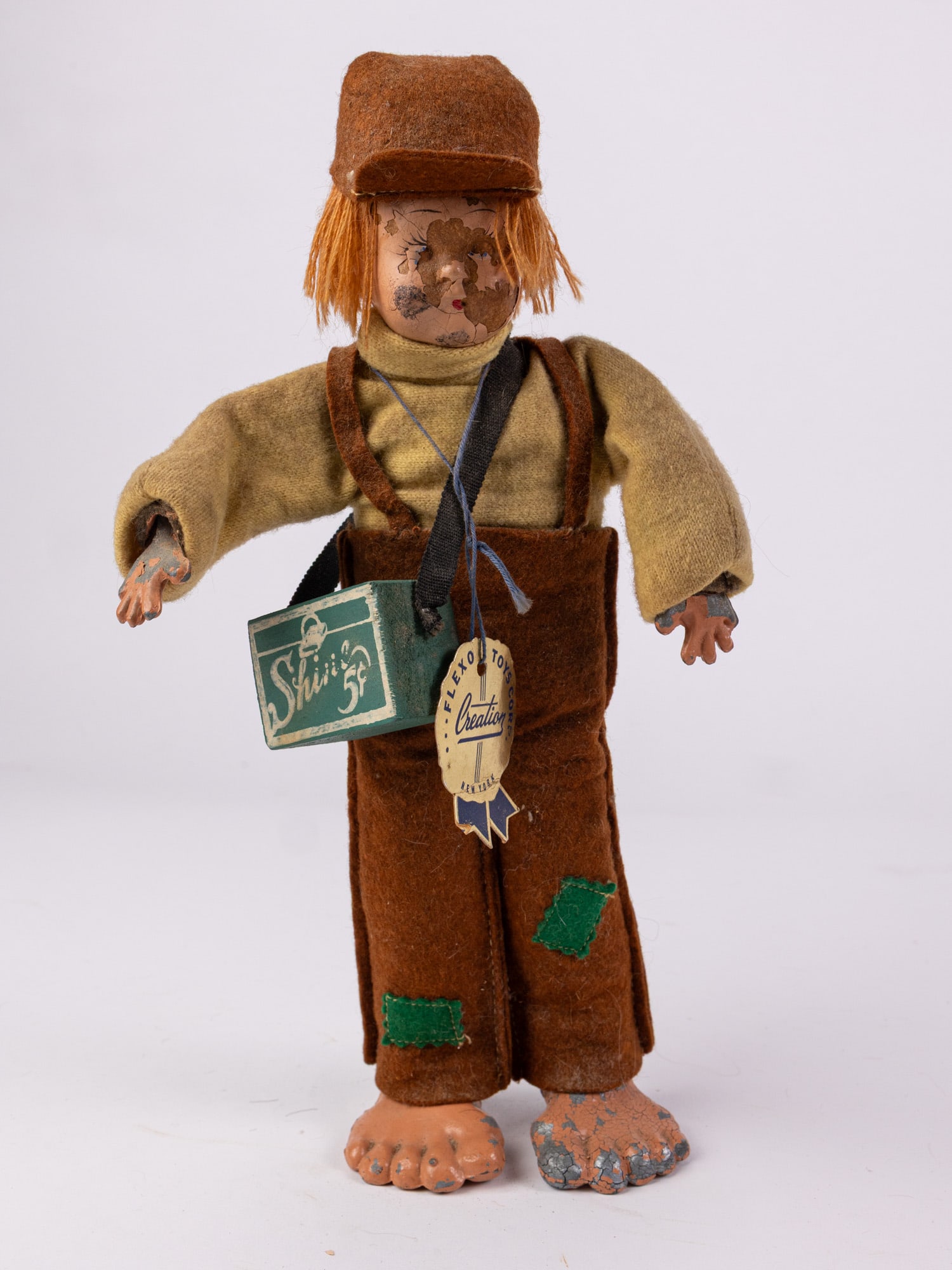 Vintage Flexo Toys Shoe Shine Boy Doll: Vintage Flexo Toys Shoe Shine Boy Doll Size 12" H Literature Brooks Auction – Online Auction Terms & Conditions Contact: (856) 694-2960 | info@brooks.auction READ BEFORE YOU BID: We want