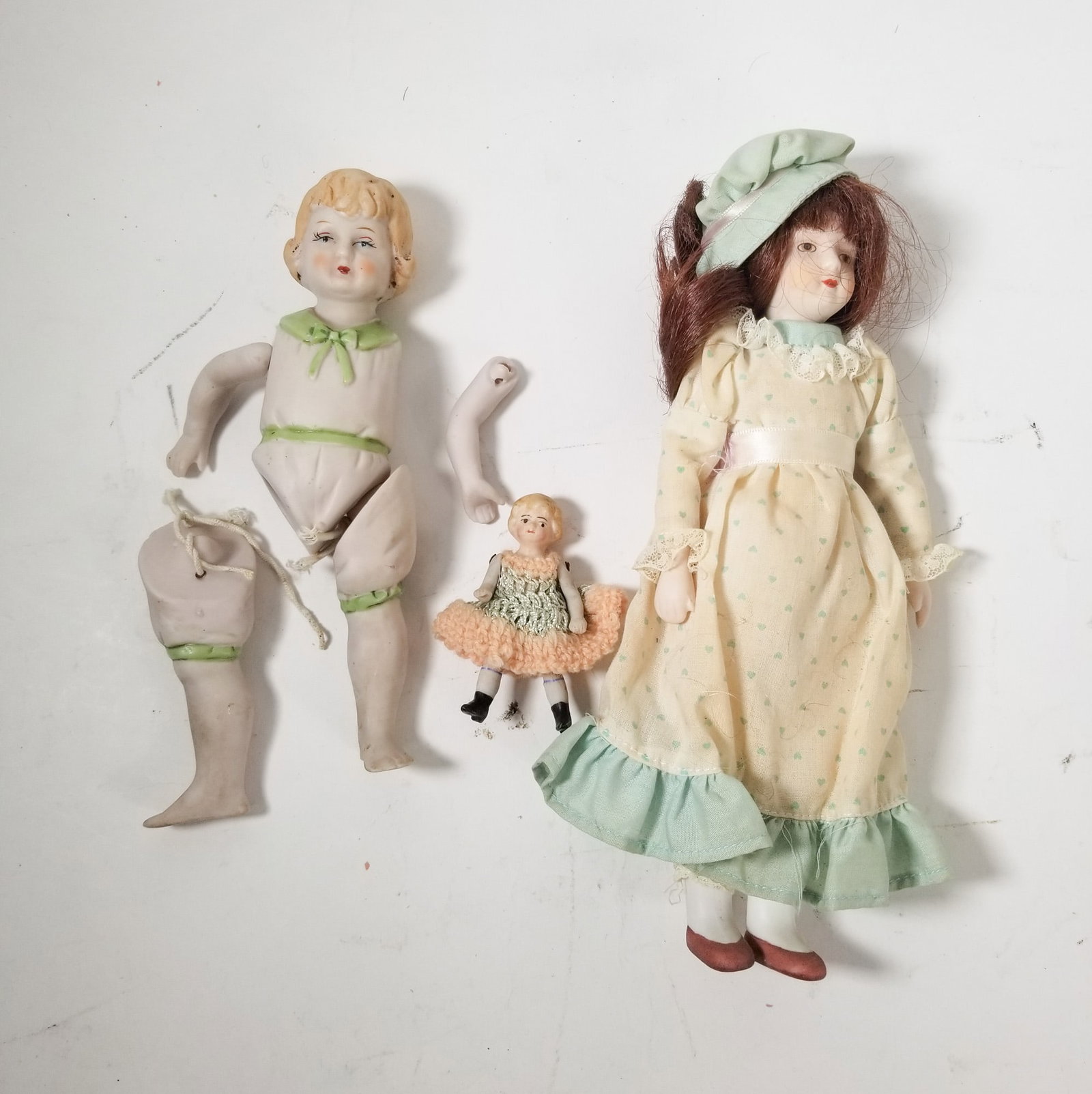 Grouping of Vintage & Antique Porcelain Bisque Dolls (1 of 3)