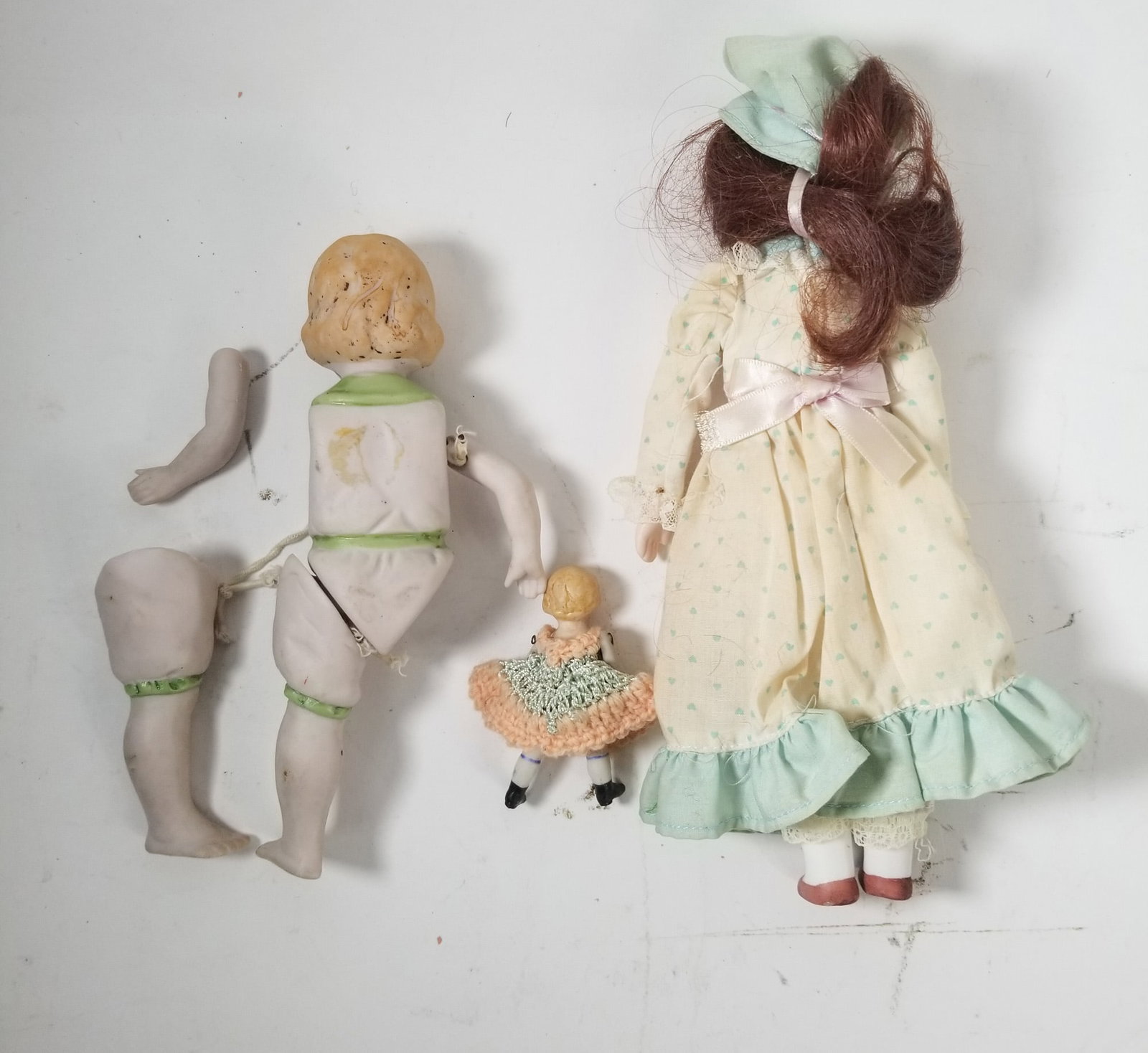 Grouping of Vintage & Antique Porcelain Bisque Dolls - 2