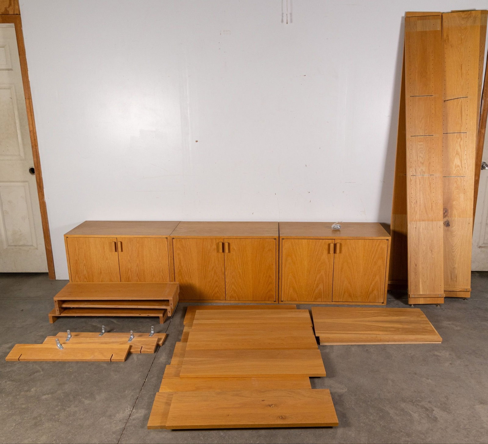 Charles Webb Studio Mid Century Modern Oak Wall Unit - 2