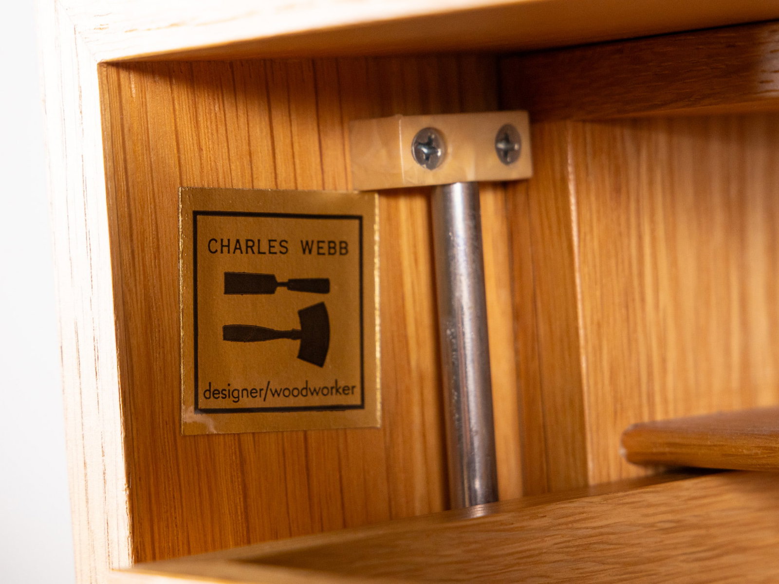 Charles Webb Studio Mid Century Modern Oak Desk - 3