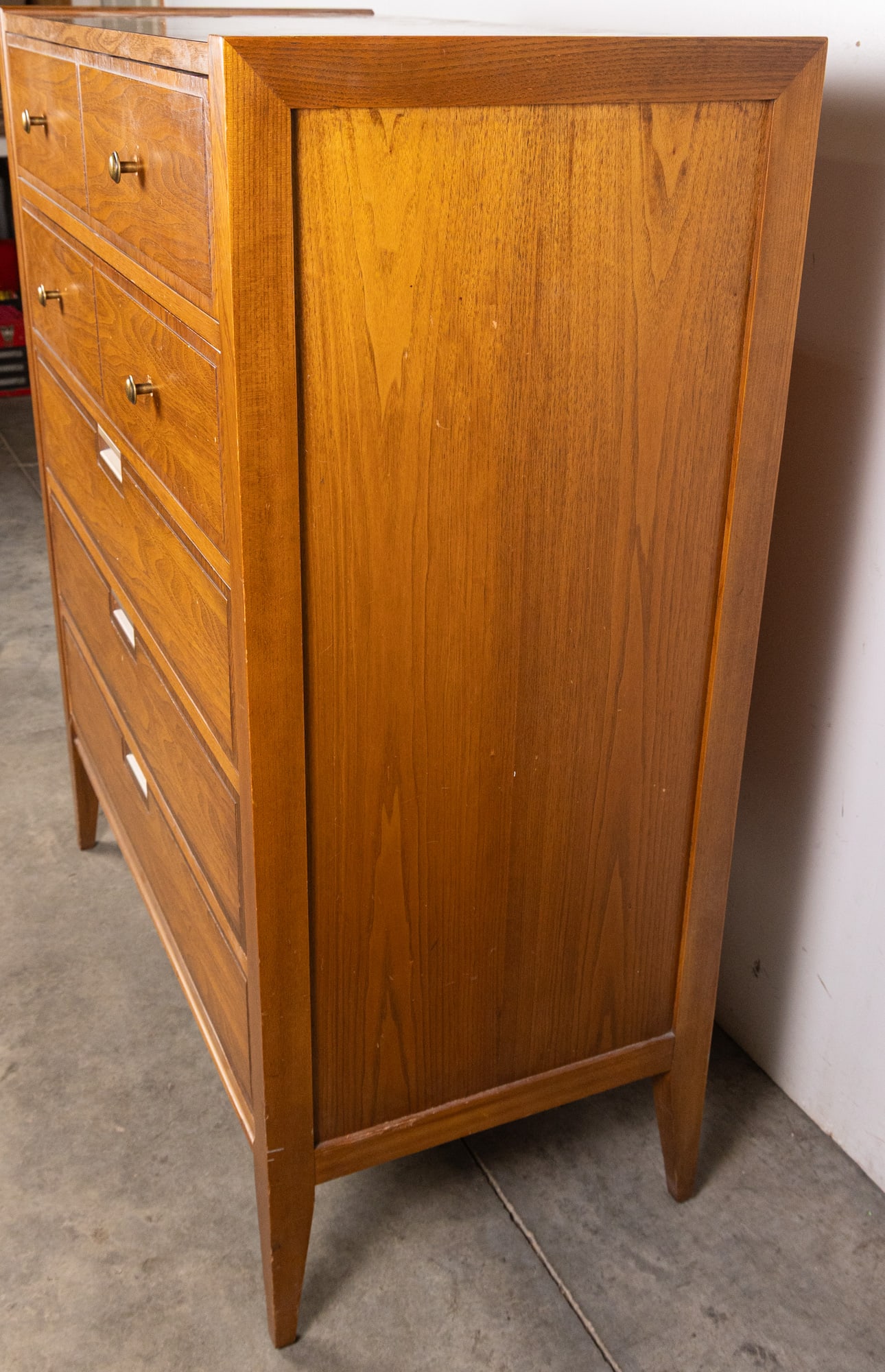 Basic Witz Mid Century Modern Walnut Highboy Dresser - 4