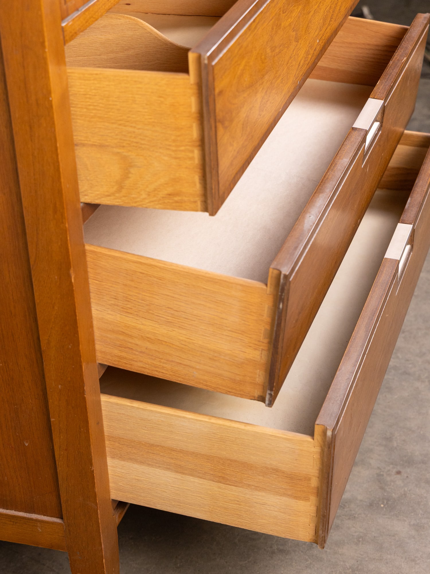 Basic Witz Mid Century Modern Walnut Highboy Dresser - 6