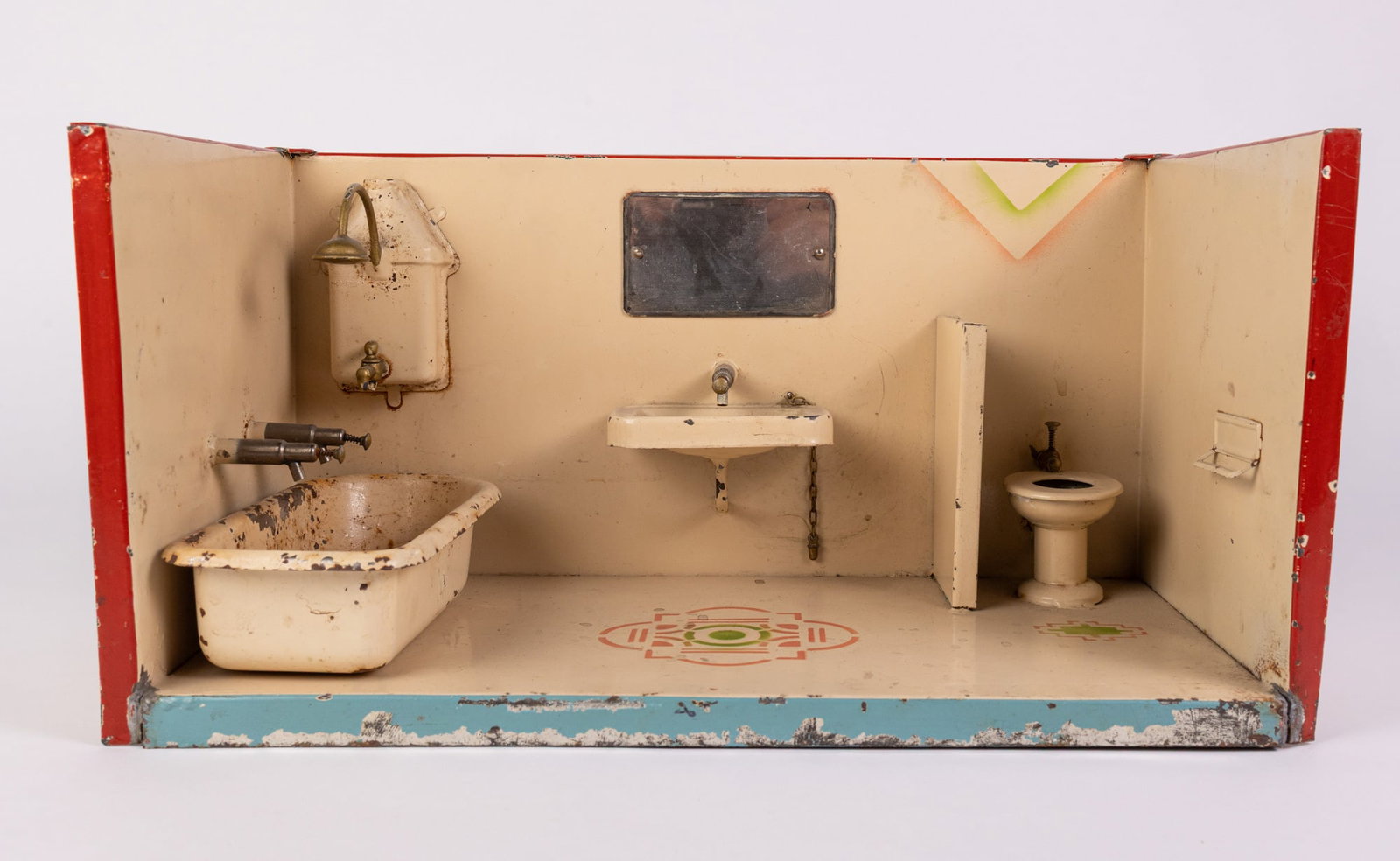 Early 20th Century German Miniature Bathroom Tableau: Early 20th Century German Miniature Bathroom Tableau Size 8" x 15" x 7" Literature Brooks Auction – Online Auction Terms & Conditions Contact: (856) 694-2960 | info@brooks.auction READ BEFORE