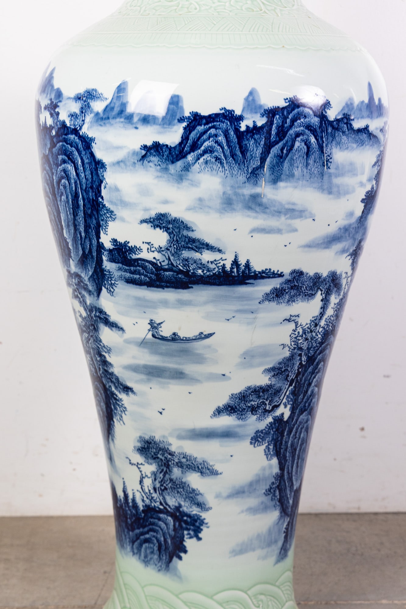 Extra Large 4' Ceramic Asian Floor Vase - 7
