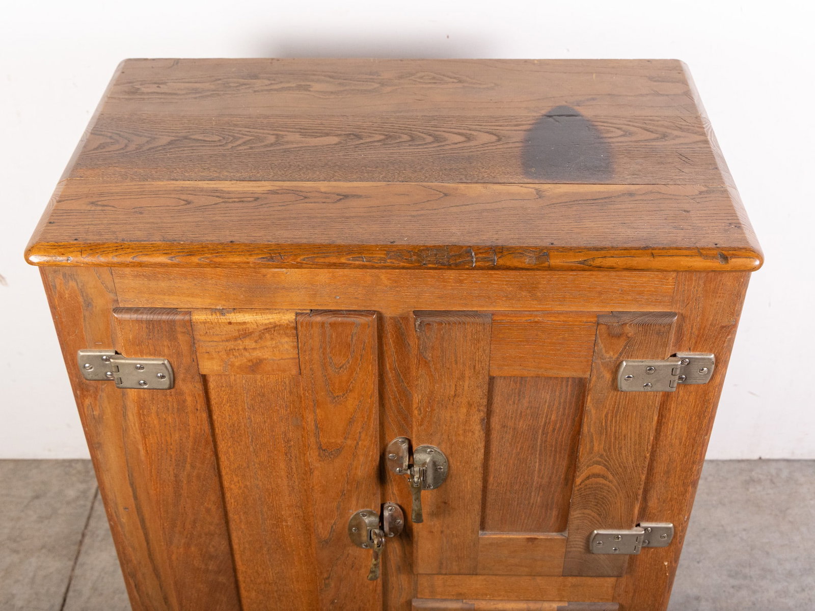 Antique Oak Ice Chest - 2